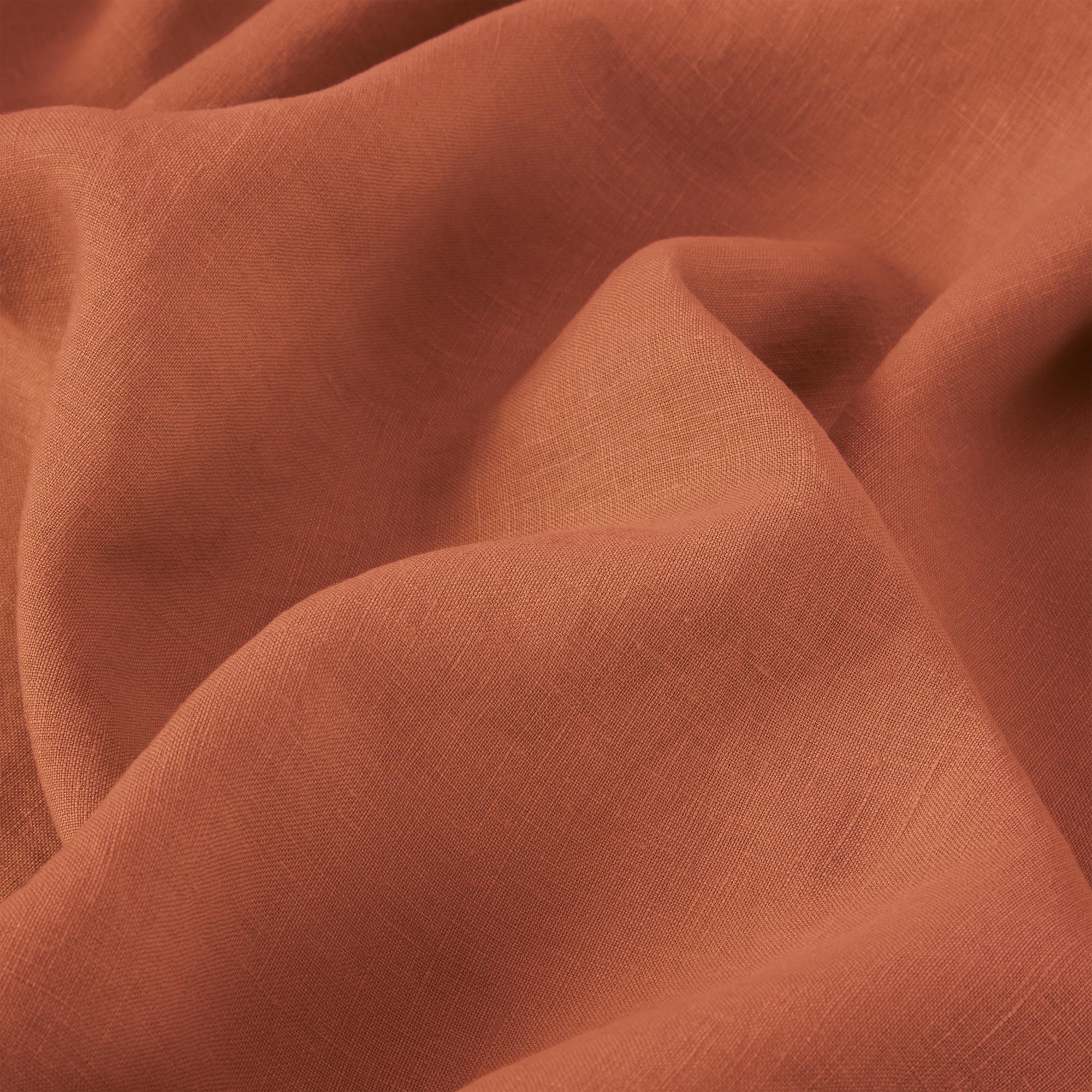 Premium Burnt Orange Linen Blend Flat Sheet - Soft & Breathable Bedding for All Seasons - Perfect for Master Bedroom, Guest Room & Dorm Comfort