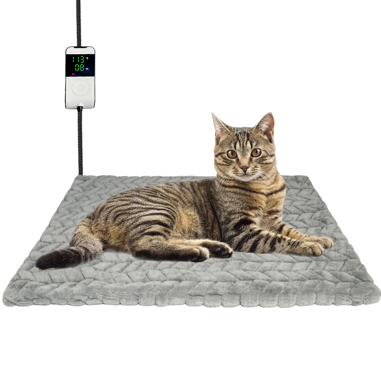 Heated Cat Bed - Chew-Proof Pet Heating Pad for Dogs & Cats - Perfect for Winter & Newborn Pets