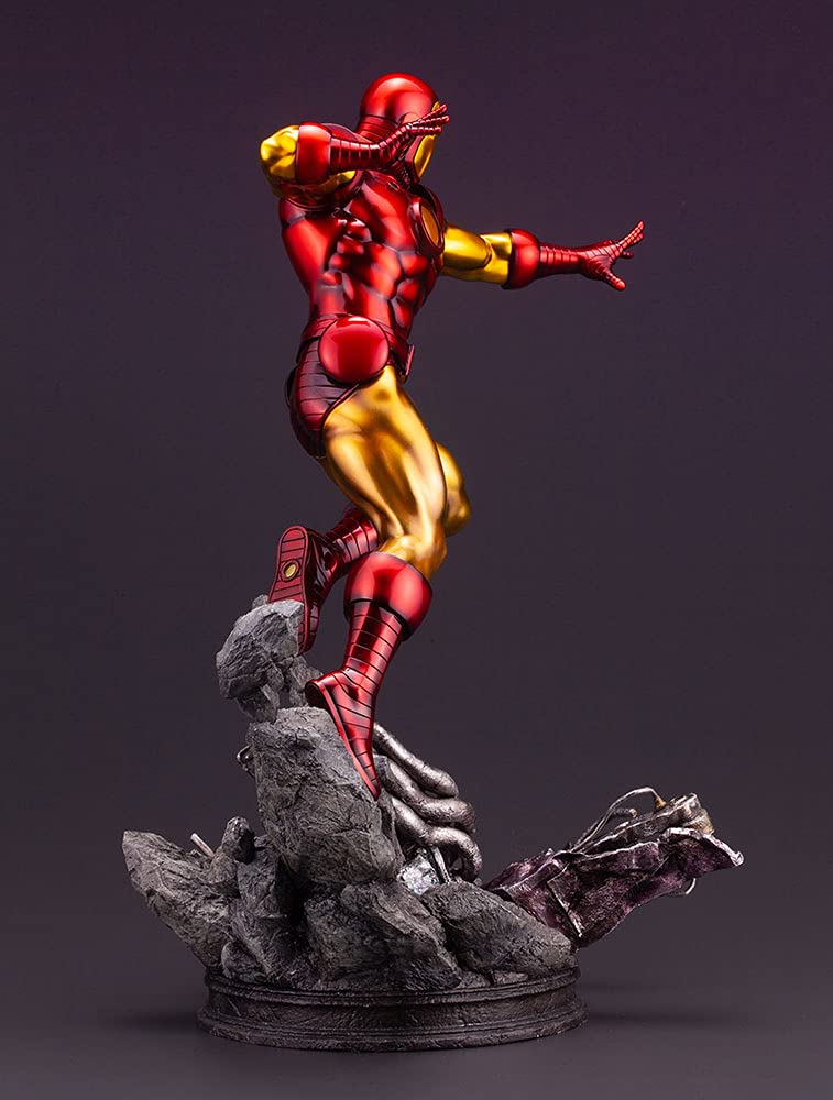 Marvel Avengers Iron Man FIN Art Statue Collectible Figure - Premium Superhero Home Decor for Marvel Fans & Collectors | Perfect for Display Shelf, Office Desk, or Gift for Comic Lovers
