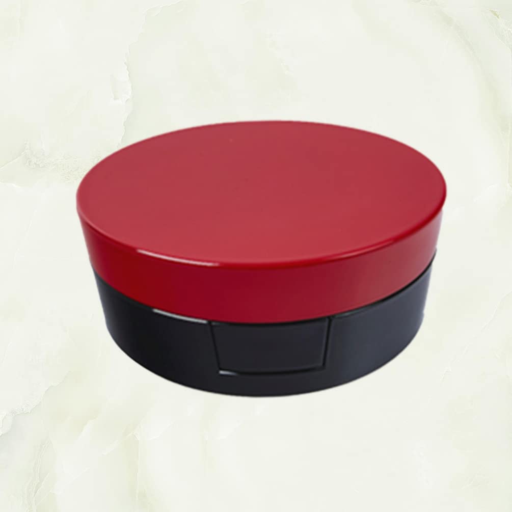 FOMIYES Refillable Makeup Foundation Compact Case with Powder Puff - Empty Travel-Friendly DIY Cushion Container for On-the-Go Touch Ups (Red) | Perfect for Travel, Daily Makeup Routine & Professional Makeup Artists
