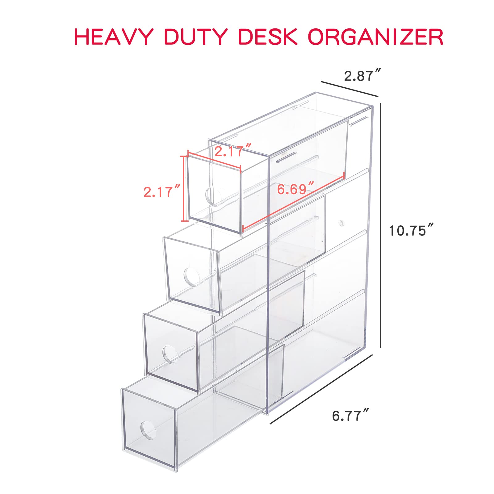 Yesesion 2-Pack Clear Cord Organizer - Cable Storage Box with 40 Wire Ties for Desk & Office Organization