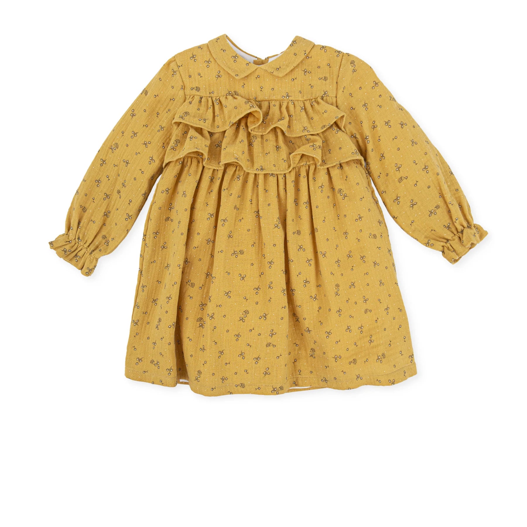 Trendy Mustard Pop Dress for Girls | Stylish & Comfortable Kids Fashion | Perfect for Parties, School & Casual Outfits