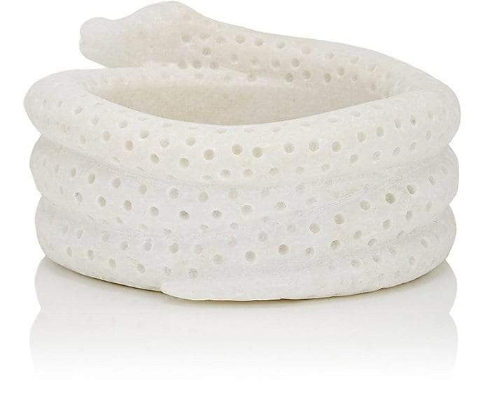 Premium Serpent White Marble Wine Coaster Set of 4 - Elegant Stone Drink Coasters for Wine Glasses, Cocktails & Beverages - Perfect for Home Bar, Dinner Parties & Gifts