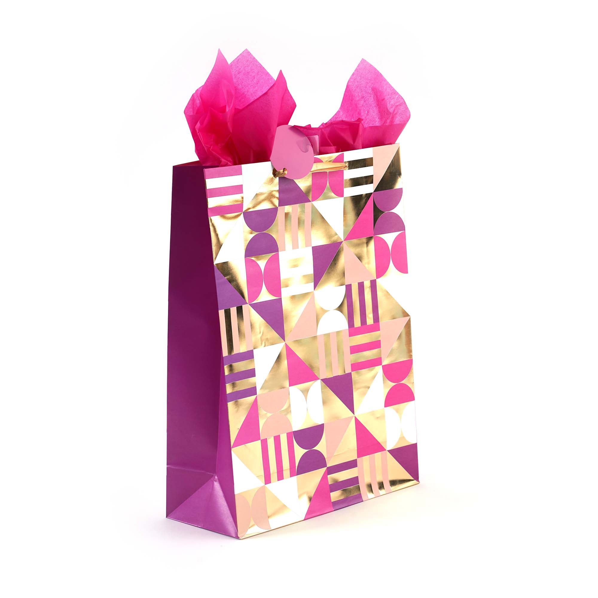 3-Pack Large Geometric Surprise Hot Stamp Bags - 4 Unique Designs for Party Favors, Gift Wrapping & DIY Crafts