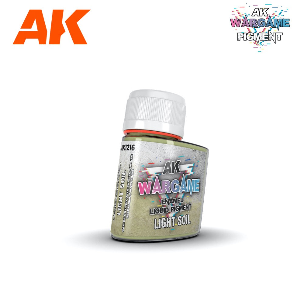 AK Interactive AK1216 Light Soil Enamel Pigment - 35ml Wargame Paint for Miniatures & Model Kits - Perfect for Terrain, Dioramas, and Military Scale Models