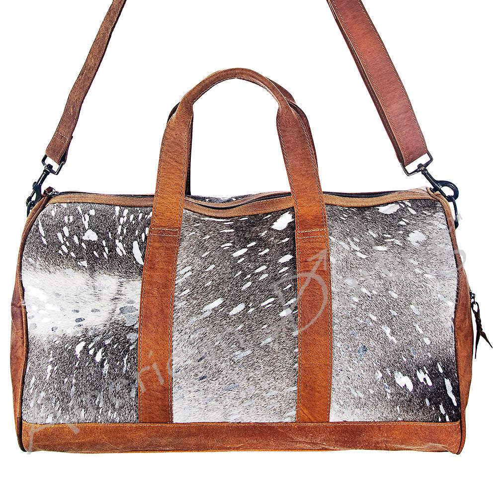 ADBGS174BRAHACSL Genuine Leather Women's Western Handbag with Hair On - American Darling Cowhide Purse for Rodeo, Country Music Festivals & Western Fashion Outfits