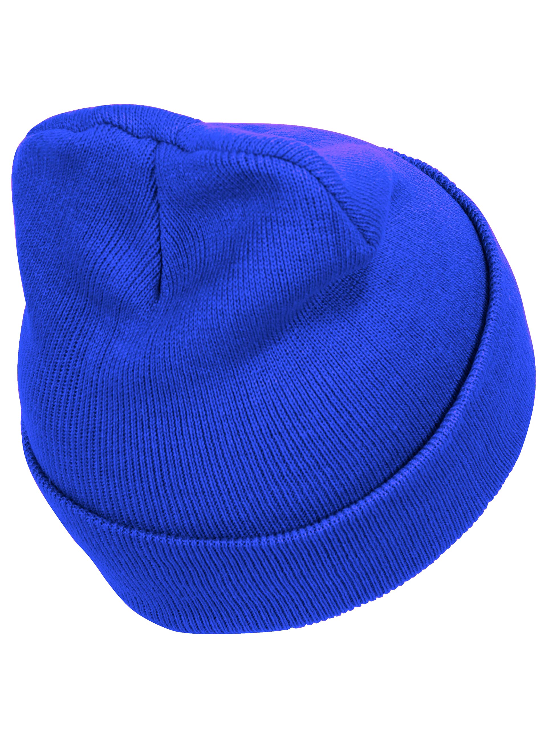 Gravity Trading Red Heart Embroidery Cuffed Beanie - Royal Blue Winter Hat for Men & Women | Warm Knit Skull Cap for Cold Weather, Outdoor Activities, and Fashion Accessory