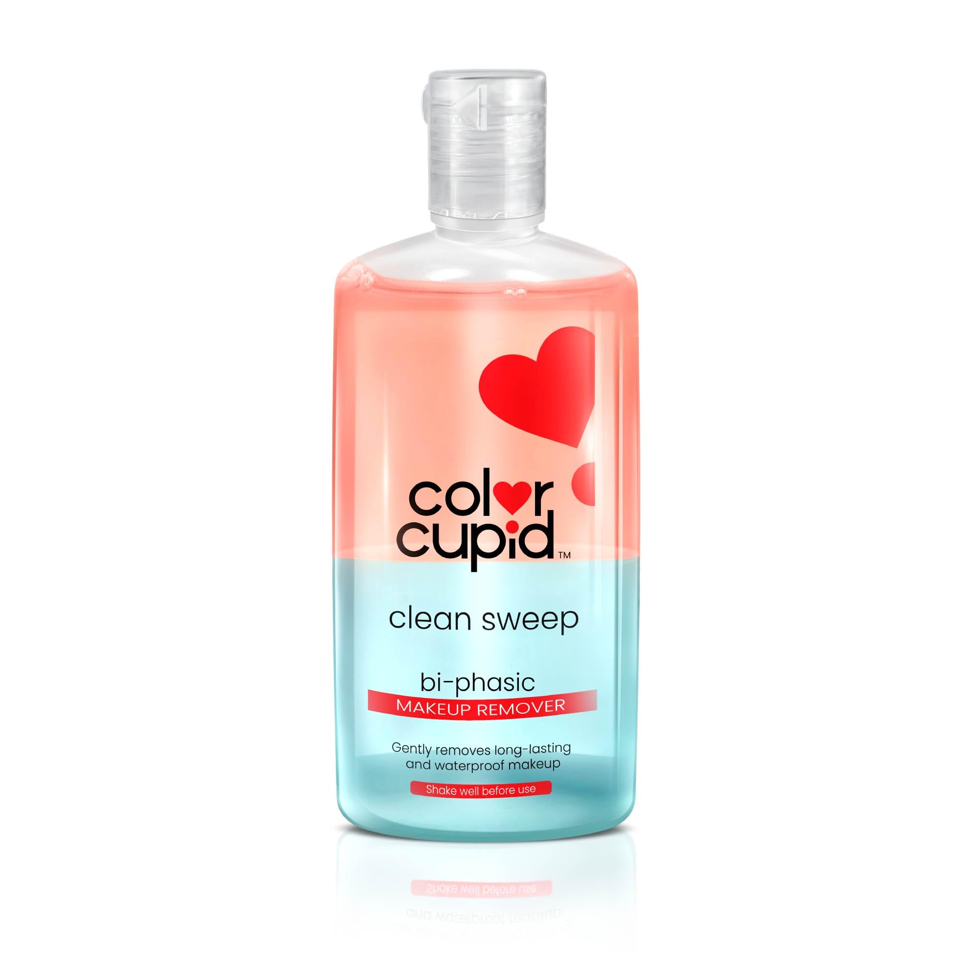 Color Cupid Bi-Phase Makeup Remover - Waterproof Makeup Remover for Eyes, Lips & Face | Gentle Cleansing Solution | 70ml | Perfect for Travel & Nighttime Skincare Routine