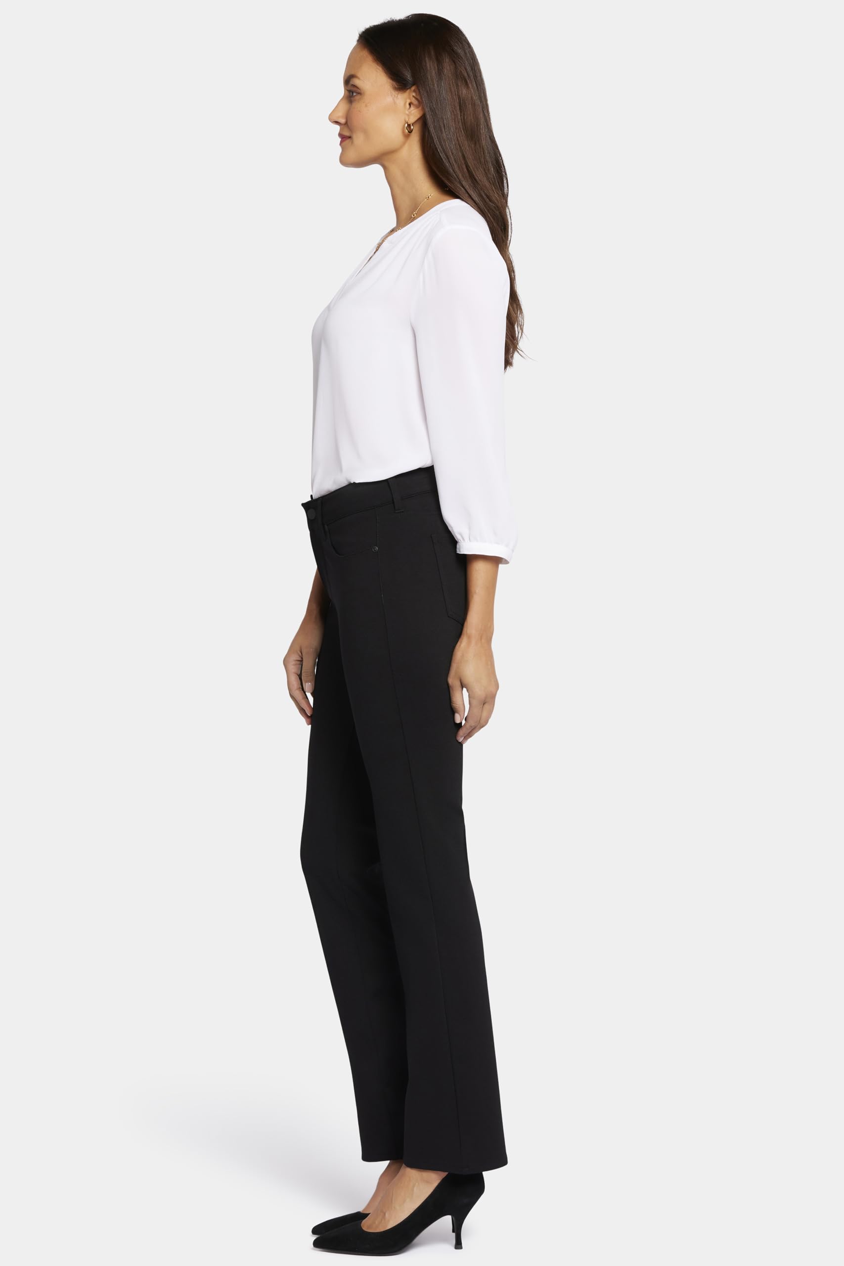 NYDJ Women’s Marilyn Straight Leg Ponte Knit Pants - Comfortable Stretch Work Pants for Office & Business Casual Wear