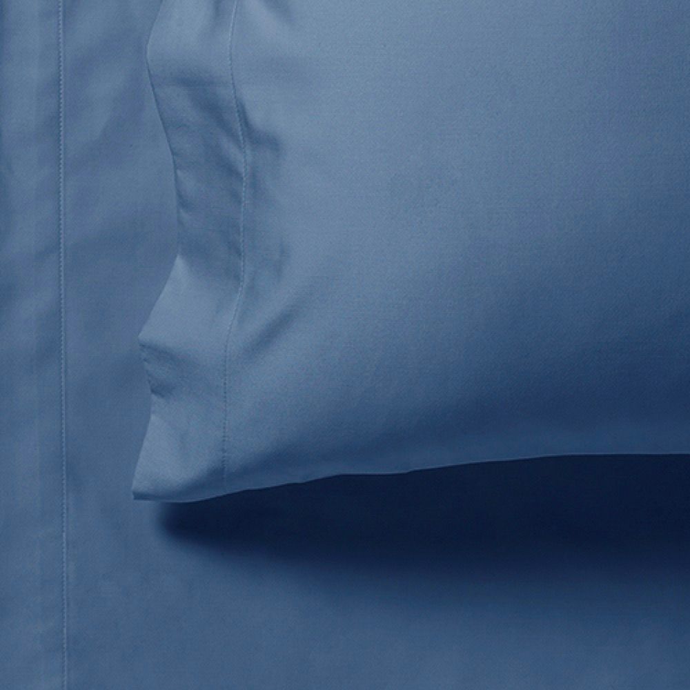 1000 Thread Count Queen Size Bed Sheet Set - Soft & Breathable Flat & Fitted Sheets in Greyish Blue - Perfect for Luxury Bedrooms, Guest Rooms & Vacation Homes