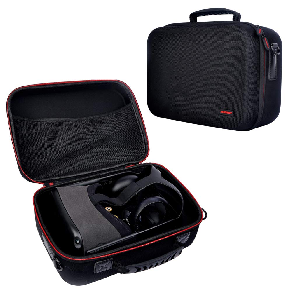 Hemobllo VR Headset Case - Shockproof Travel Bag for Oculus Quest 2 & Glasses Storage