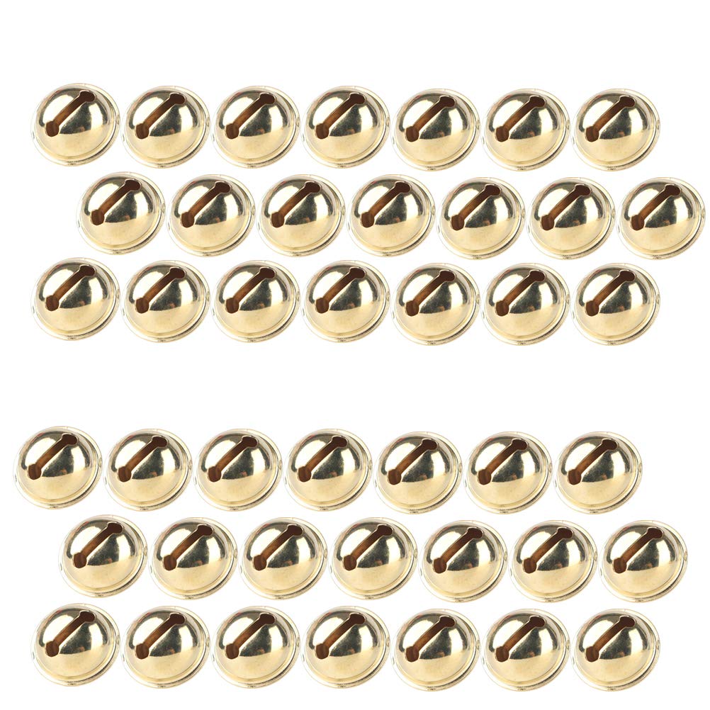 BESPORTBLE 100Pcs Golden Rustic Jingle Bells for Christmas DIY Crafts, Holiday Decorations, Sleigh Ornaments, Pet Christmas Tree Decor, Festive Home & Party Decoration
