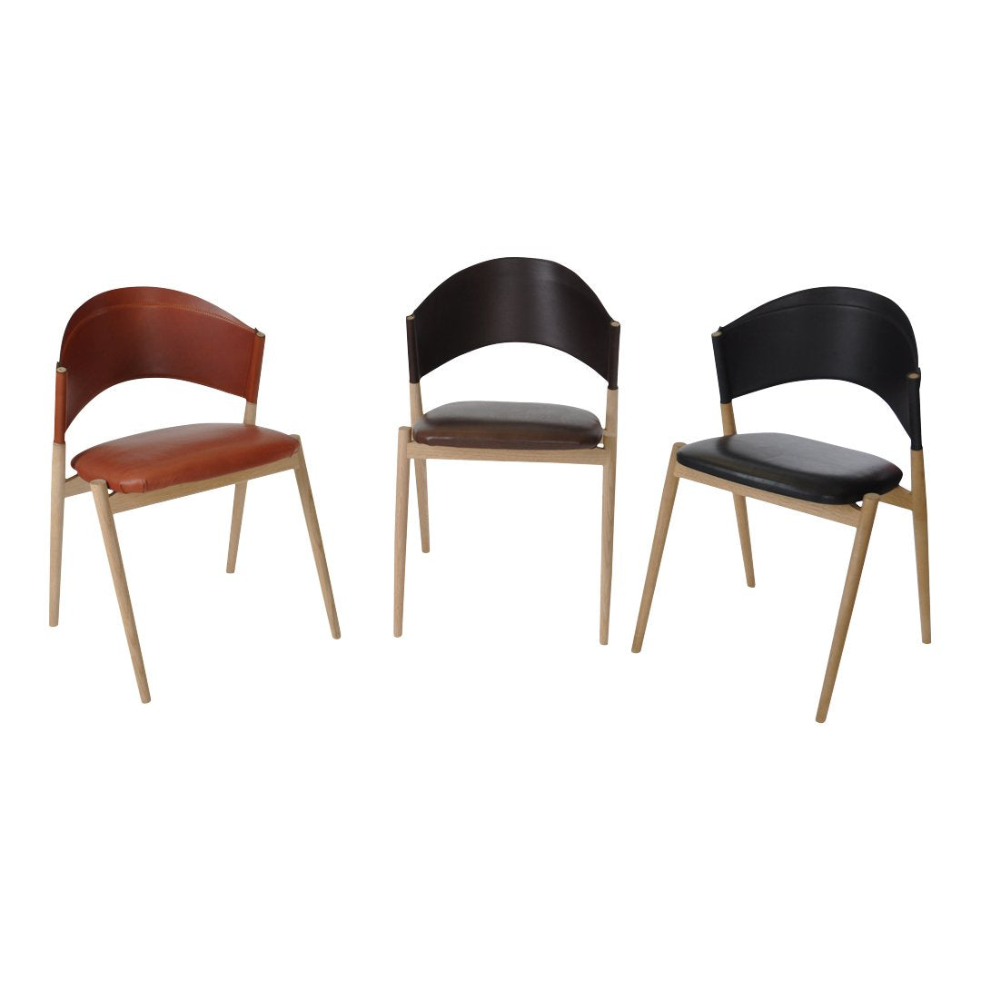 Dennis Marquart Ox Denmarq Dining Chair - Modern Wooden Dining Room Chair with Upholstered Seat - Perfect for Kitchen, Dining Room, and Home Office