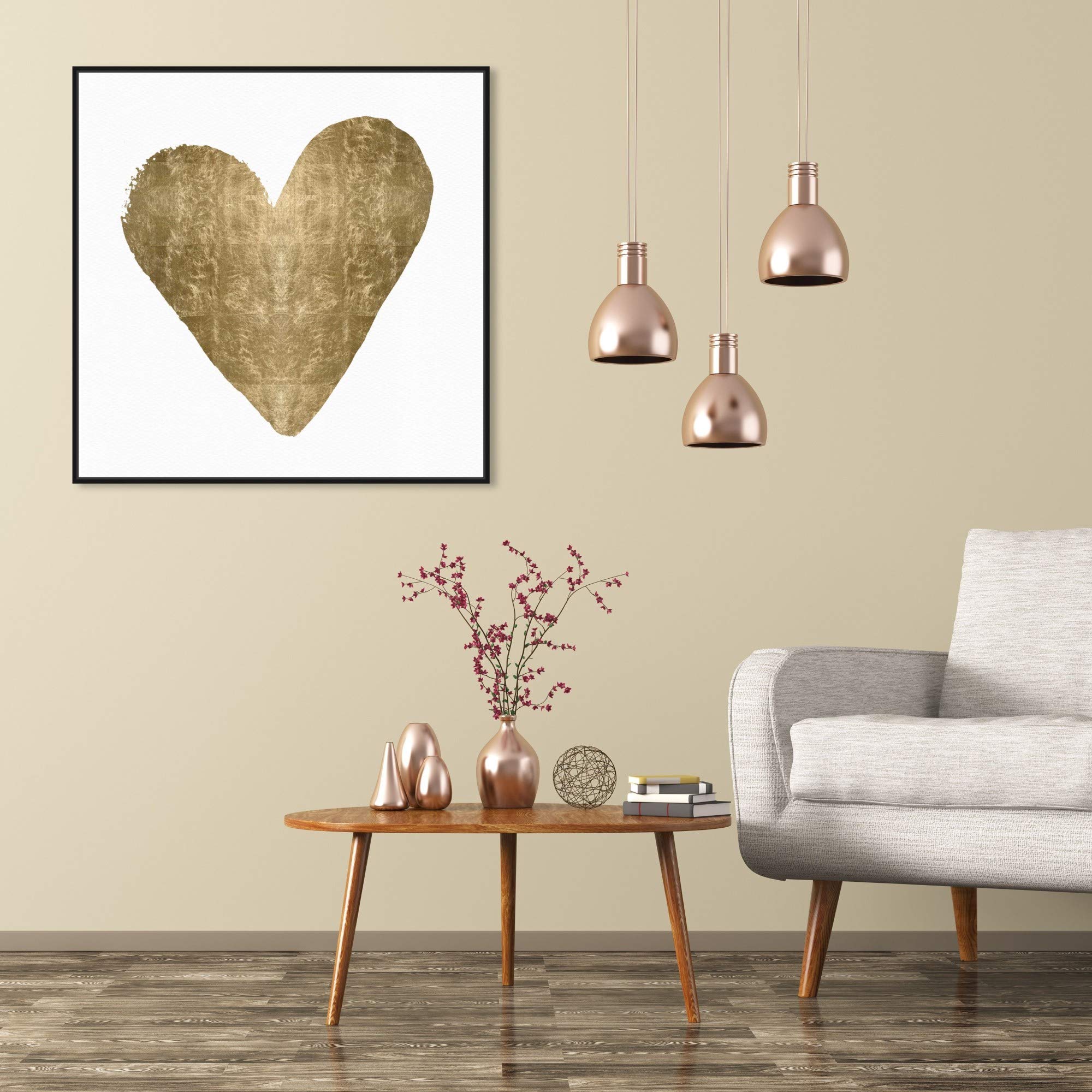 Heart-Themed Framed Wall Art Canvas Prints - Elegant Home Decor for Living Room, Bedroom & Office