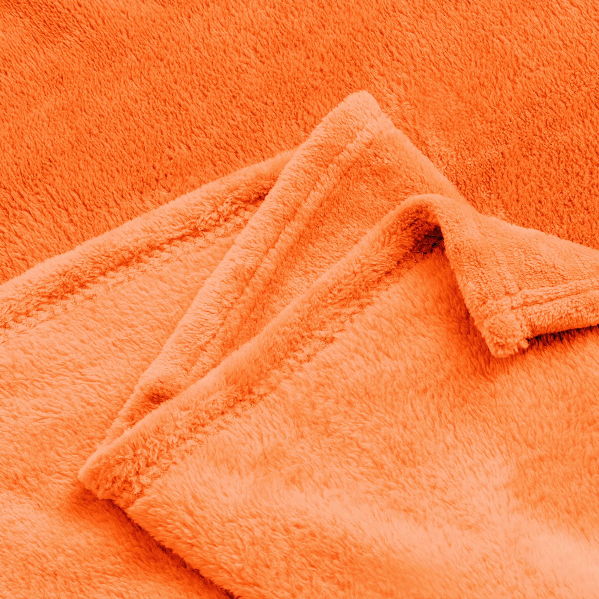 BEDELITE Fleece Blankets 108x90 Inches - Orange Plush Cozy Fuzzy Throw Blanket for Bed & Couch | Super Soft & Warm Lightweight Blanket for Fall, Winter, and Home Decor | Perfect for Lounging, Movie Nights, and Gifts