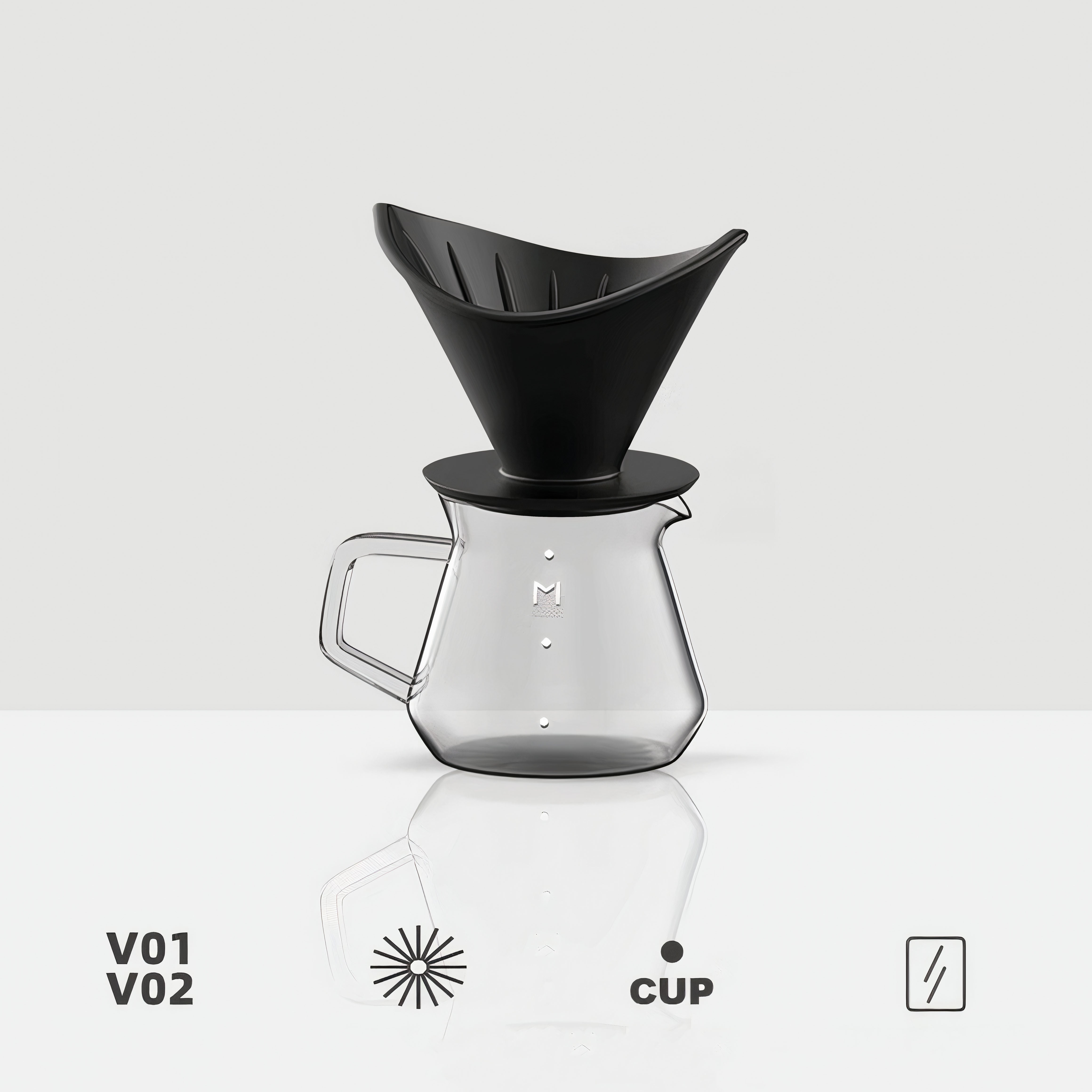 Premium Pour Over Coffee Maker Kit - Dripper, Carafe & Filters - Perfect for Home, Office & Camping Brewing