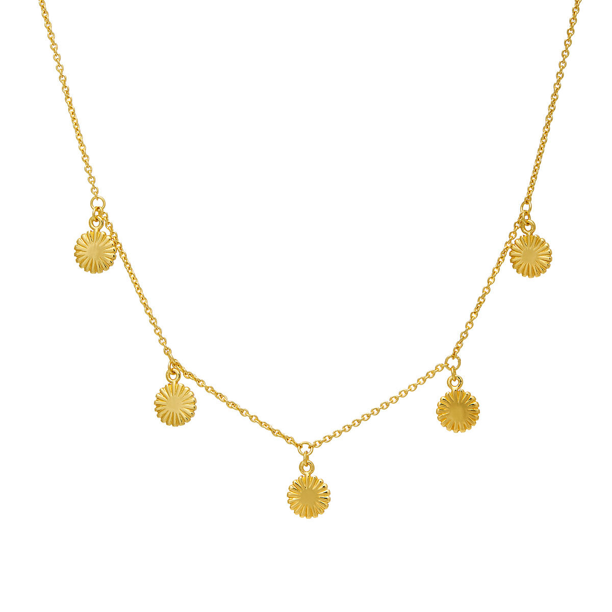 Elegant Daisy Drop Necklace in 14K Gold - Perfect for Weddings, Anniversaries & Everyday Wear