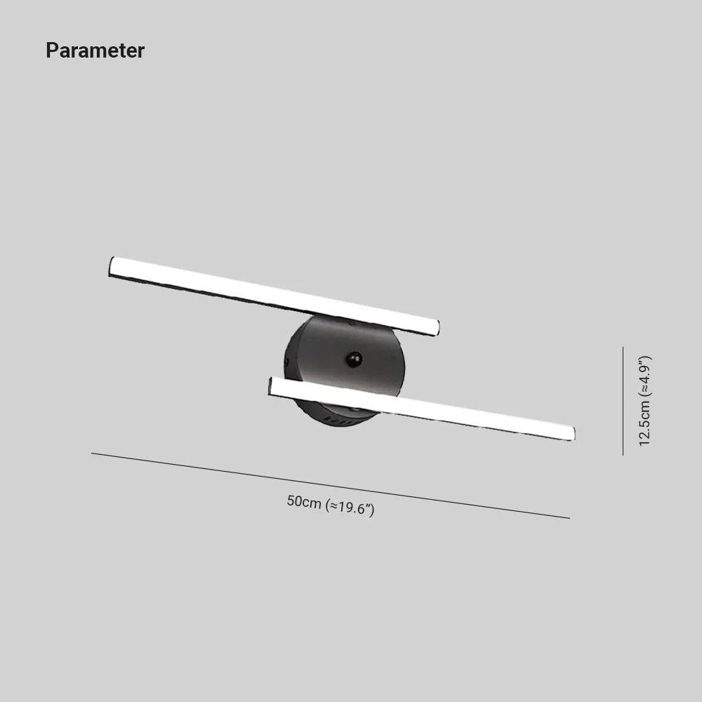 Modern Dual Linear Round LED Wall Lights - Energy Efficient Indoor/Outdoor Lighting for Living Room, Bedroom, Patio & Hallway