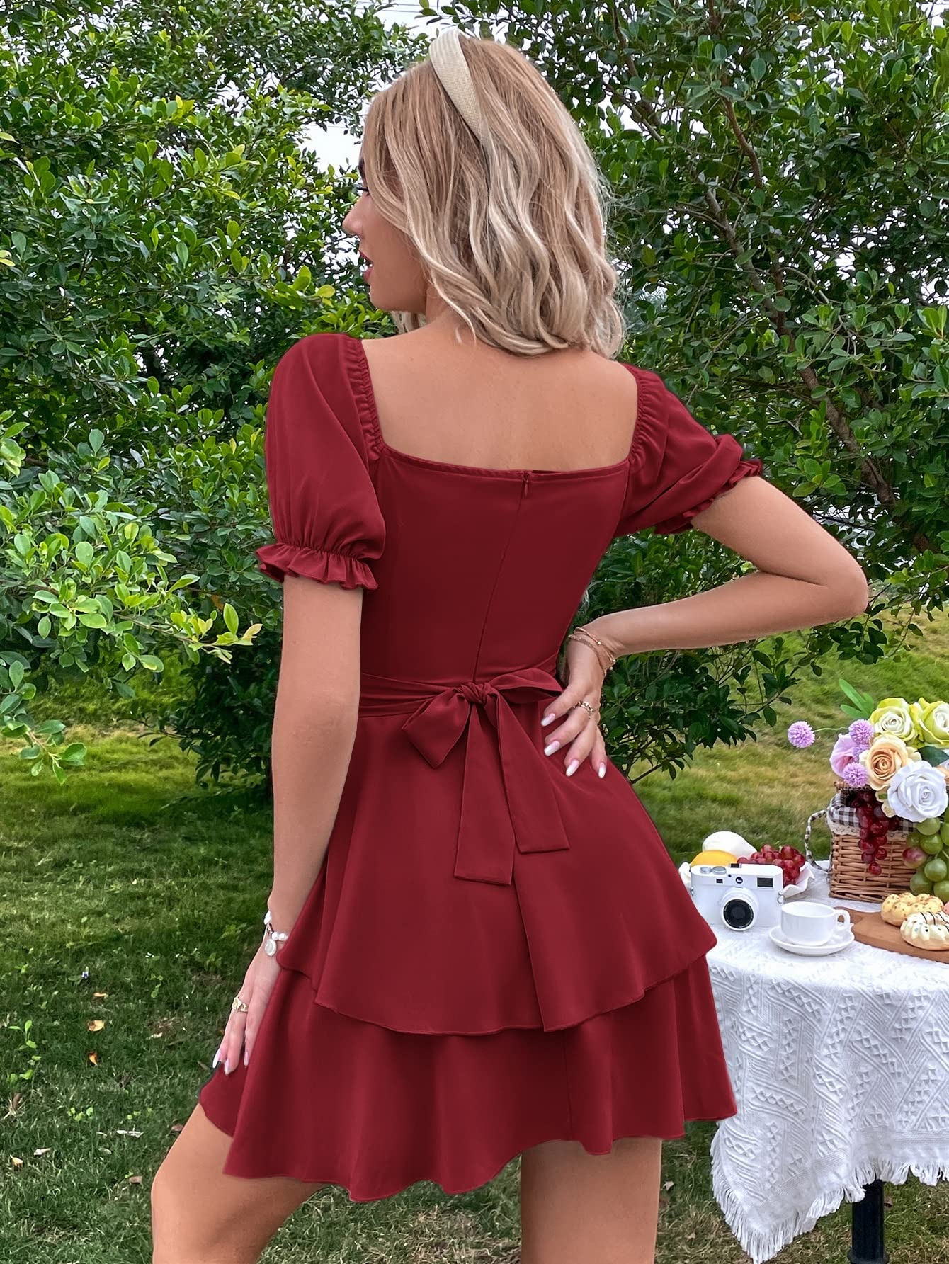 2022 Women's Summer Short Dress - Cute Mini Party Beach Dress with Neck Hem | Perfect for Beach Vacations, Pool Parties & Night Out