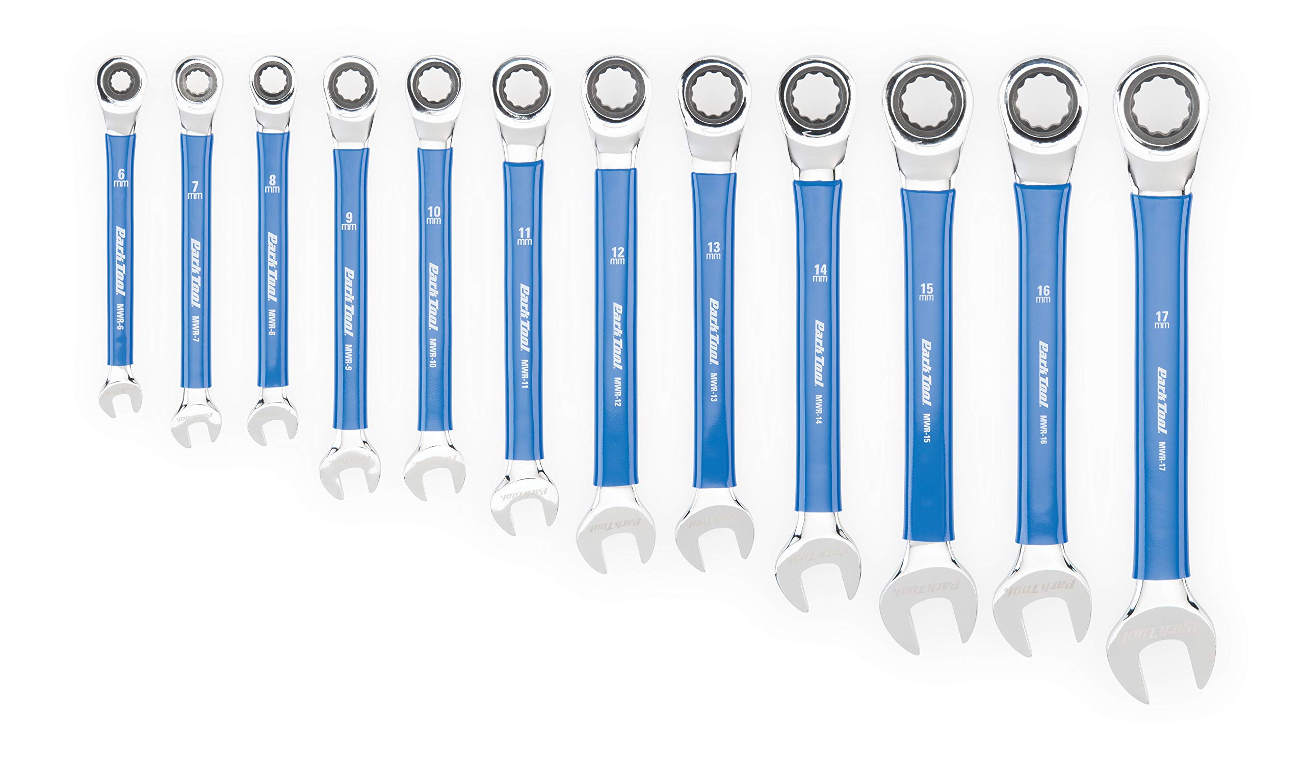 Park Tool MWR-SET Ratcheting Metric Wrench Set (6mm-17mm) - Professional Bike Repair Tools for Cycling Maintenance & Home Mechanics - Perfect for Bicycle Assembly, Adjustments and Tightening Bolts