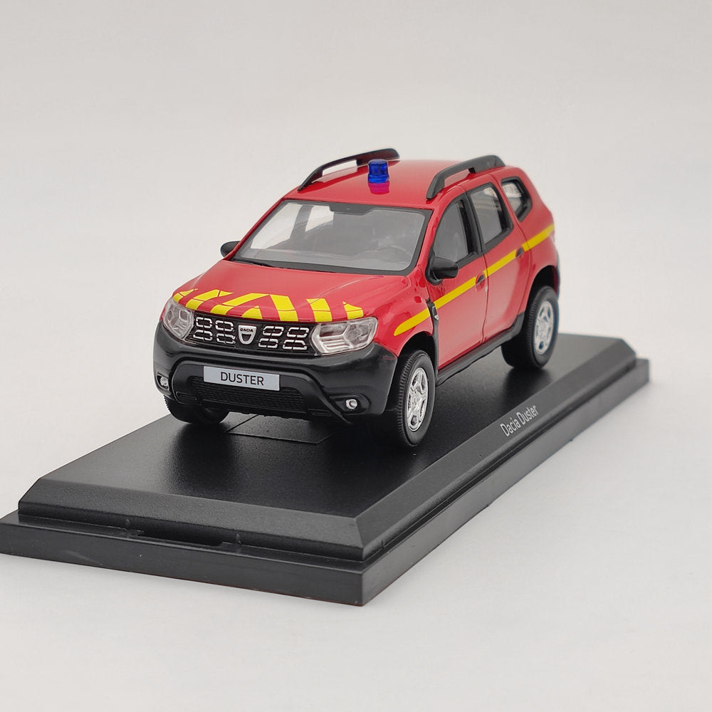1/43 Scale Norev Dacia Duster Fire Brigade POMPIERS 2020 Red Diecast Model Car - Collectible Fire Truck Toy for Adults & Kids - Perfect for Christmas Gifts, Display & Model Car Collections