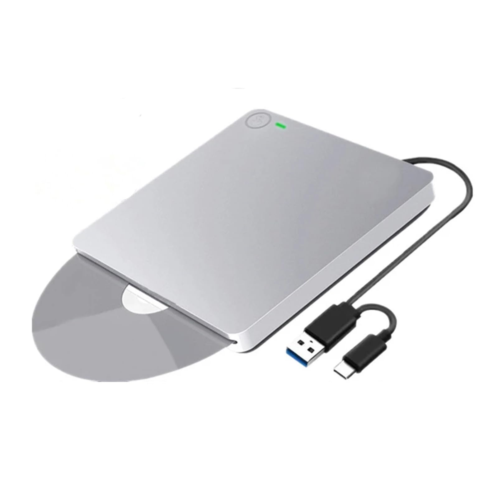 NQYZZFD External Blu Ray DVD Drive Burner - USB 3.0 & Type-C BD/CD/DVD RW Optical Drive for Laptop, Mac, PC, MacBook Pro/Air - Compatible with Windows & macOS | Perfect for Movie Watching, Data Backup & Disc Burning