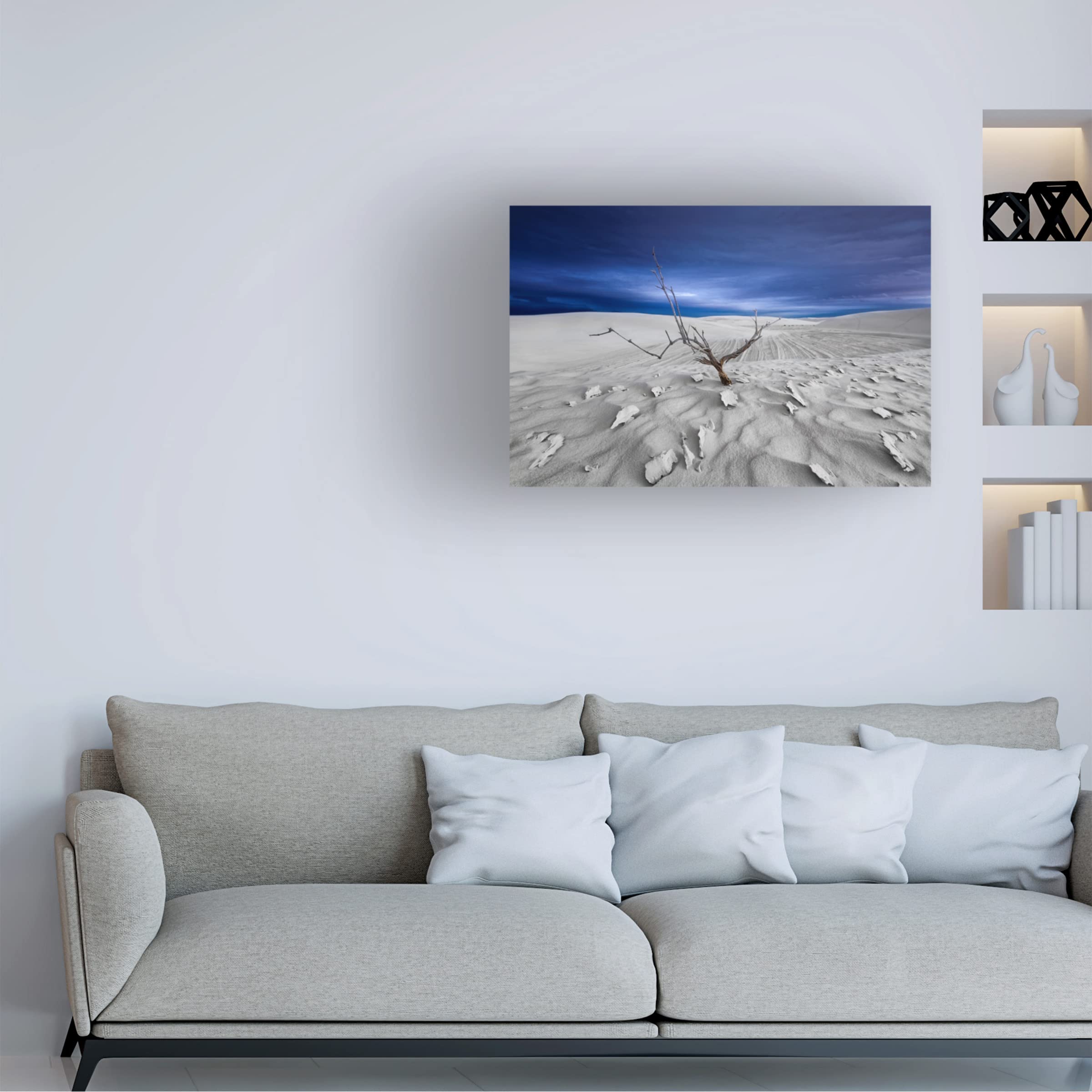 Trademark Fine Art 'Alone' Canvas Wall Art by Larry Deng - Modern Abstract Painting for Living Room, Bedroom & Office Decor