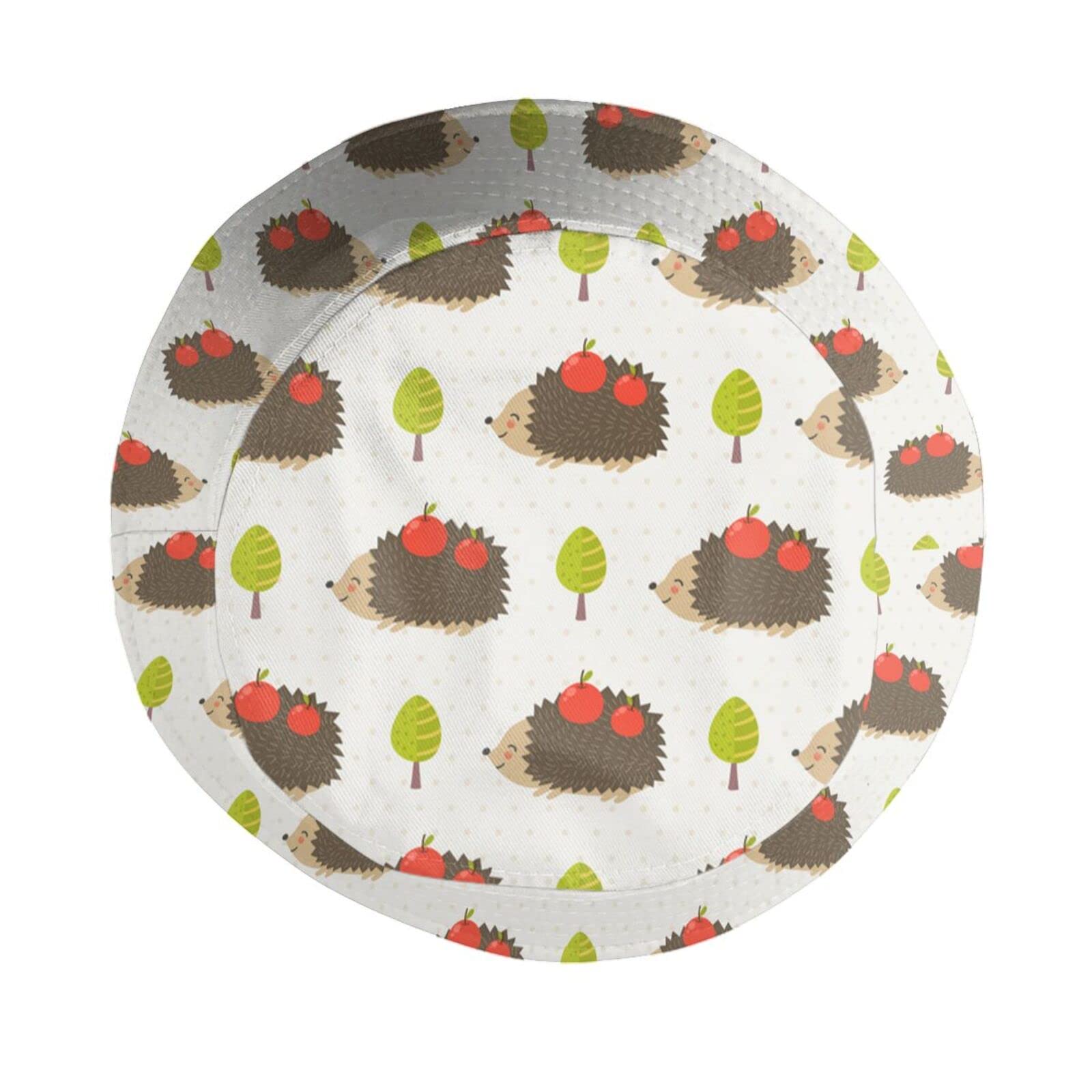 Cute Hedgehog Bucket Hat for Women & Men - Animal Print Sun Hat with Brim, Adjustable Fisherman Hat for Outdoor Activities, Beach, Hiking, and Summer Fashion
