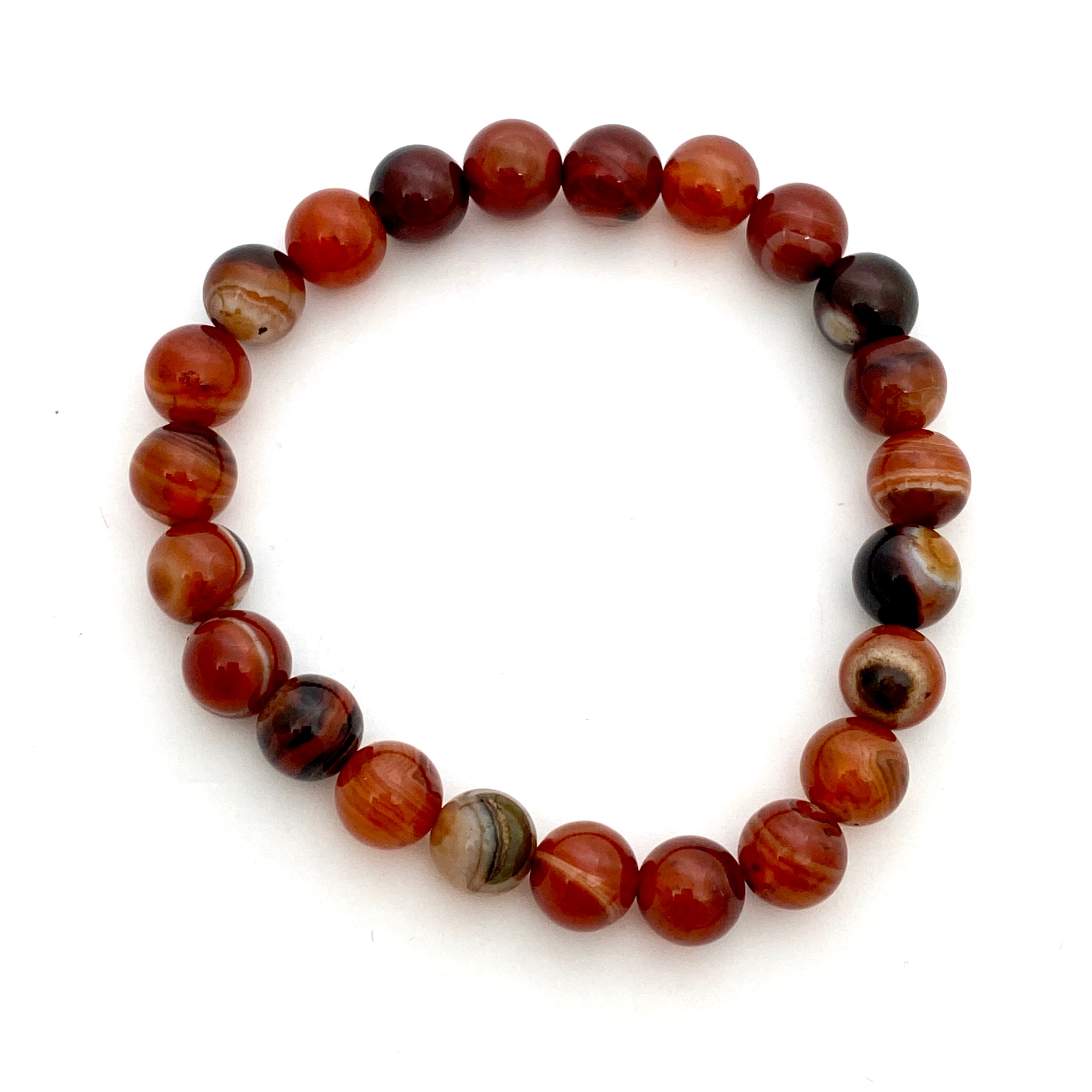 Natural Sardonyx Gemstone Bracelet for Women - Healing Crystal Jewelry for Energy Balance & Protection - Perfect for Meditation, Yoga & Spiritual Gifts