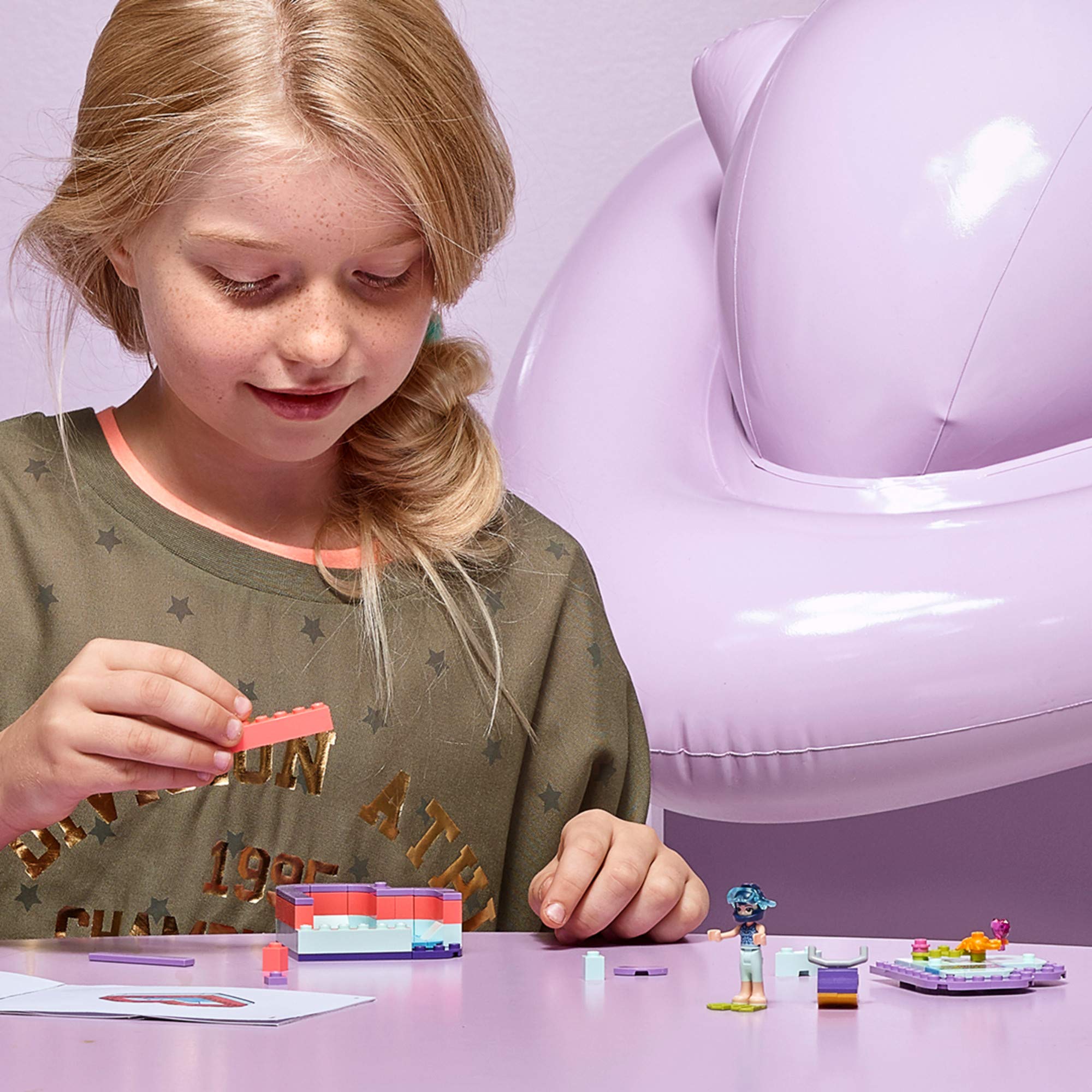 LEGO Friends Emma’s Summer Heart Box 41385 Building Kit (86 Pieces) - Creative Construction Toy for Kids Ages 6+, Perfect for Birthday Gifts & Summer Playtime