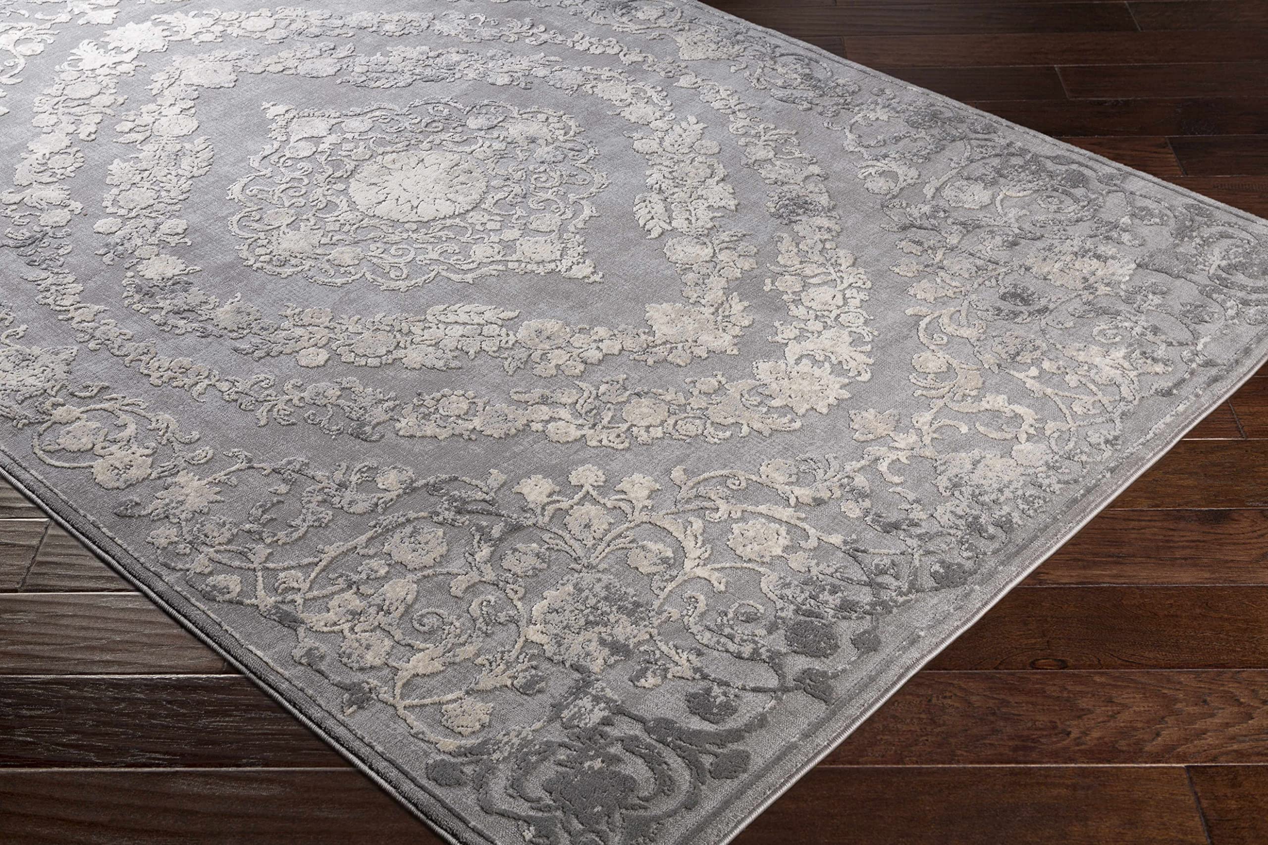 Hauteloom Battleview Traditional Area Rug - Gray & Beige 7'10