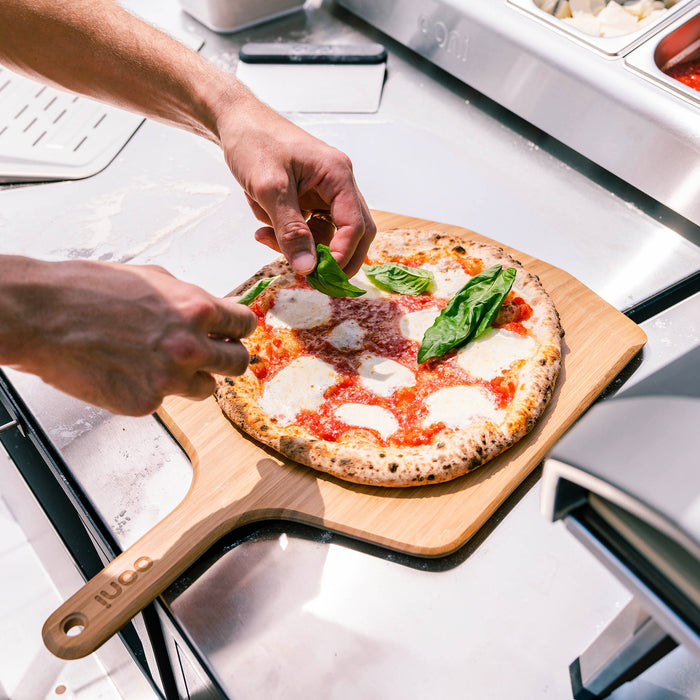 Ooni Bamboo Pizza Peel & Serving Board - Premium Wooden Pizza Paddle for Outdoor Pizza Oven, Perfect for Baking, Serving & Entertaining at Home or Parties