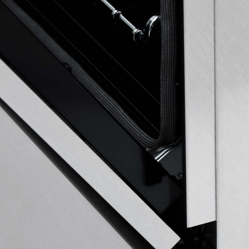 ZLINE Autograph Edition 60-inch 7.4 cu. ft. Dual Fuel Range with 9 Burner Gas Cooktop & 2 Electric Convection Ovens - Satin Stainless Steel & Matte Black (RASZ SN 60 MB) | Professional Kitchen Appliance for Home Chefs & Cooking Enthusiasts