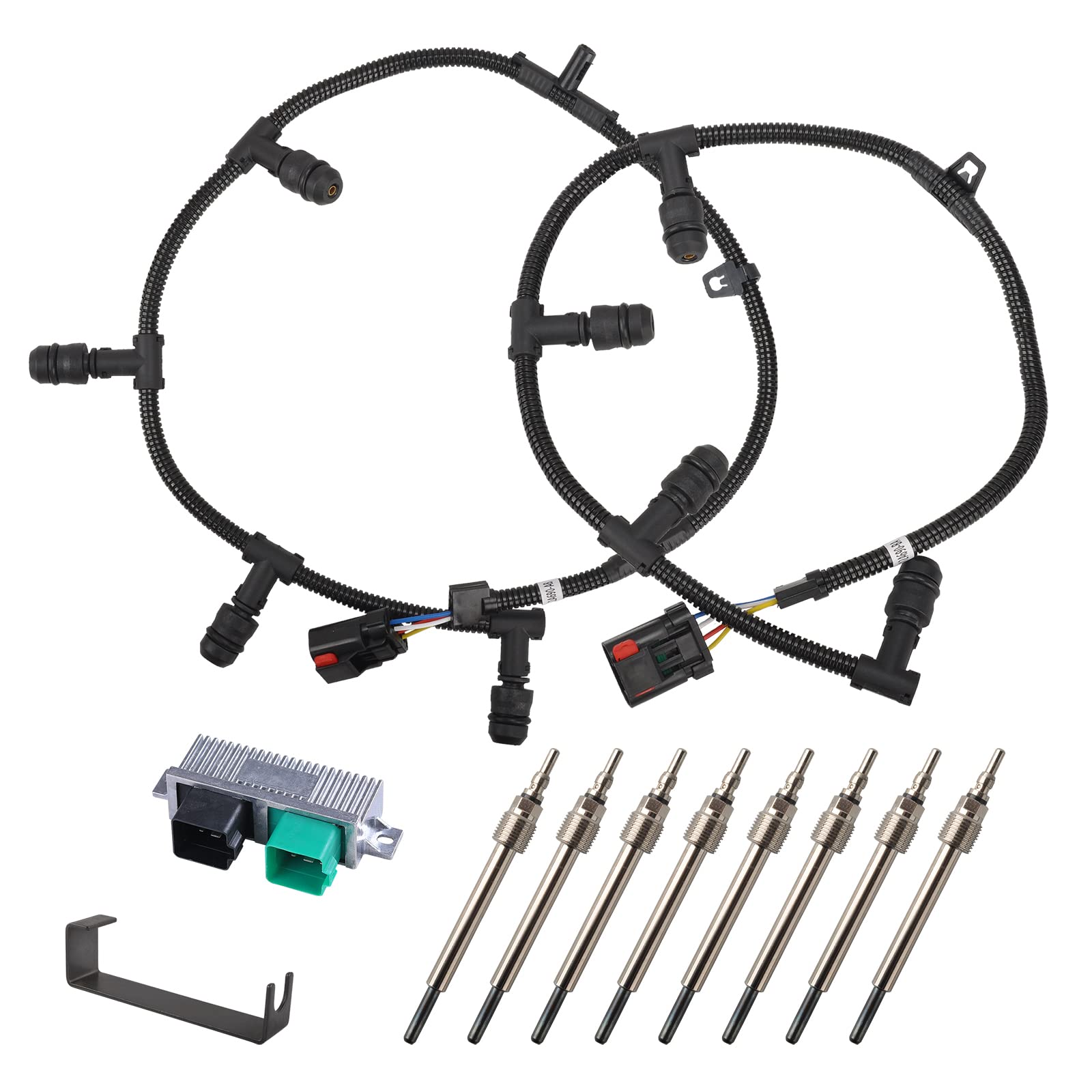 Powerstroke Glow Plugs Harnesses & GPCM Controller Kit - Compatible with 2004-2010 Ford 6.0L Diesel Engines | Includes Installation Tool | Perfect for Cold Weather Starts & Engine Maintenance