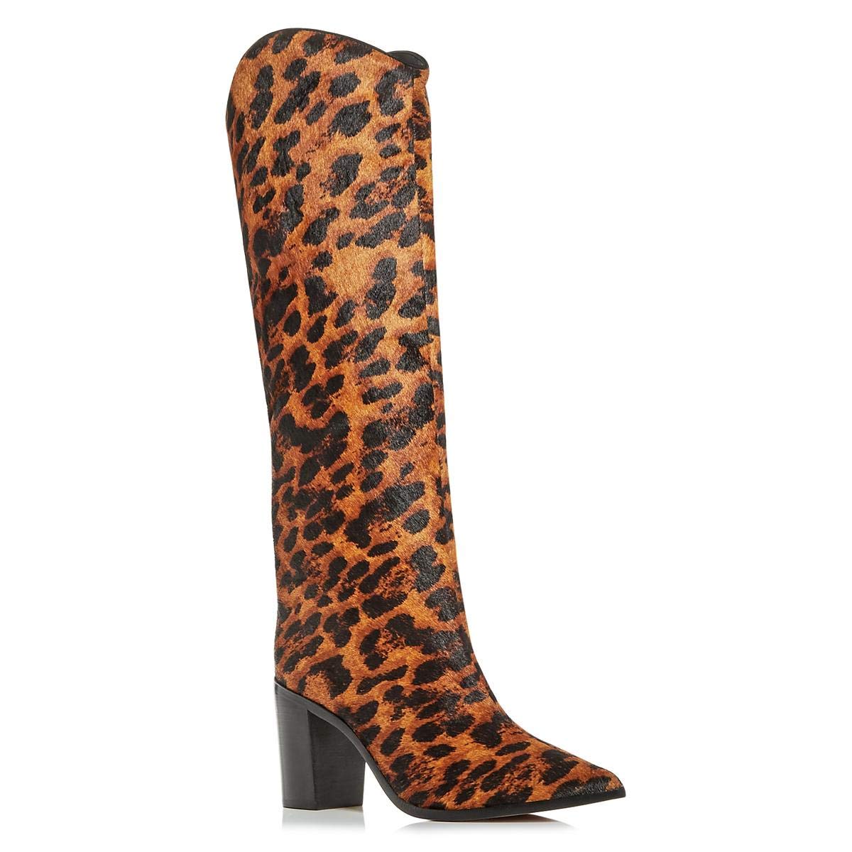Schutz Women's Atasha Calf Hair Leopard Print Knee-High Boots - Fashionable Winter Boots for Women, Comfortable & Stylish - Perfect for Parties, Date Nights & Office Wear
