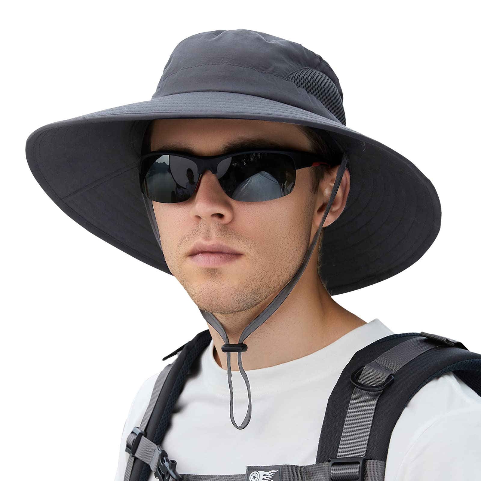 Dukars Unisex Wide Brim Sun Hat - UPF 50+ UV Protection, Waterproof Boonie Hat for Outdoor Summer Activities - Perfect for Hiking, Beach, Fishing and Gardening