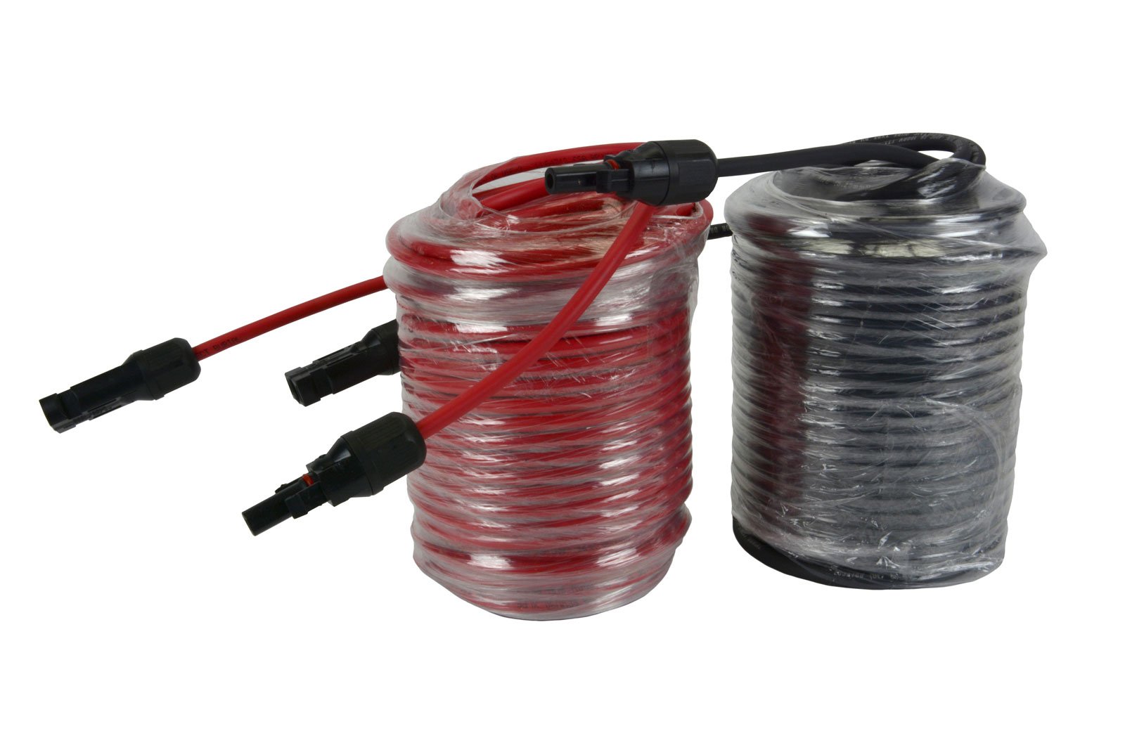 TEMCo 10 AWG Solar Panel Extension Cable Kit - 100ft Red & 100ft Black Wire with Male/Female Connectors for RV, Off-Grid & Home Solar Systems | Weatherproof PV Cable for Outdoor Use