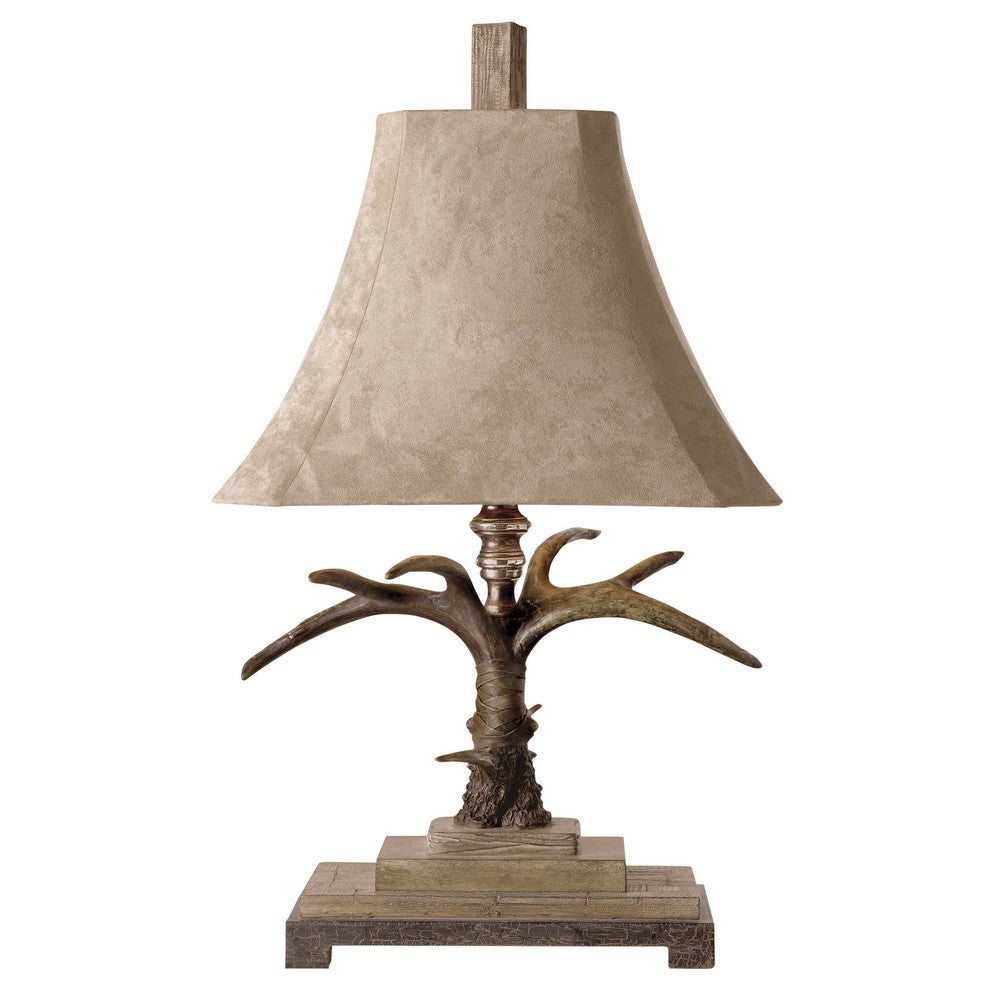 Stag Horn Light Table Lamp - Modern Antler Desk Lamp for Bedroom, Living Room, Office - Warm White LED Lighting for Cozy Ambiance