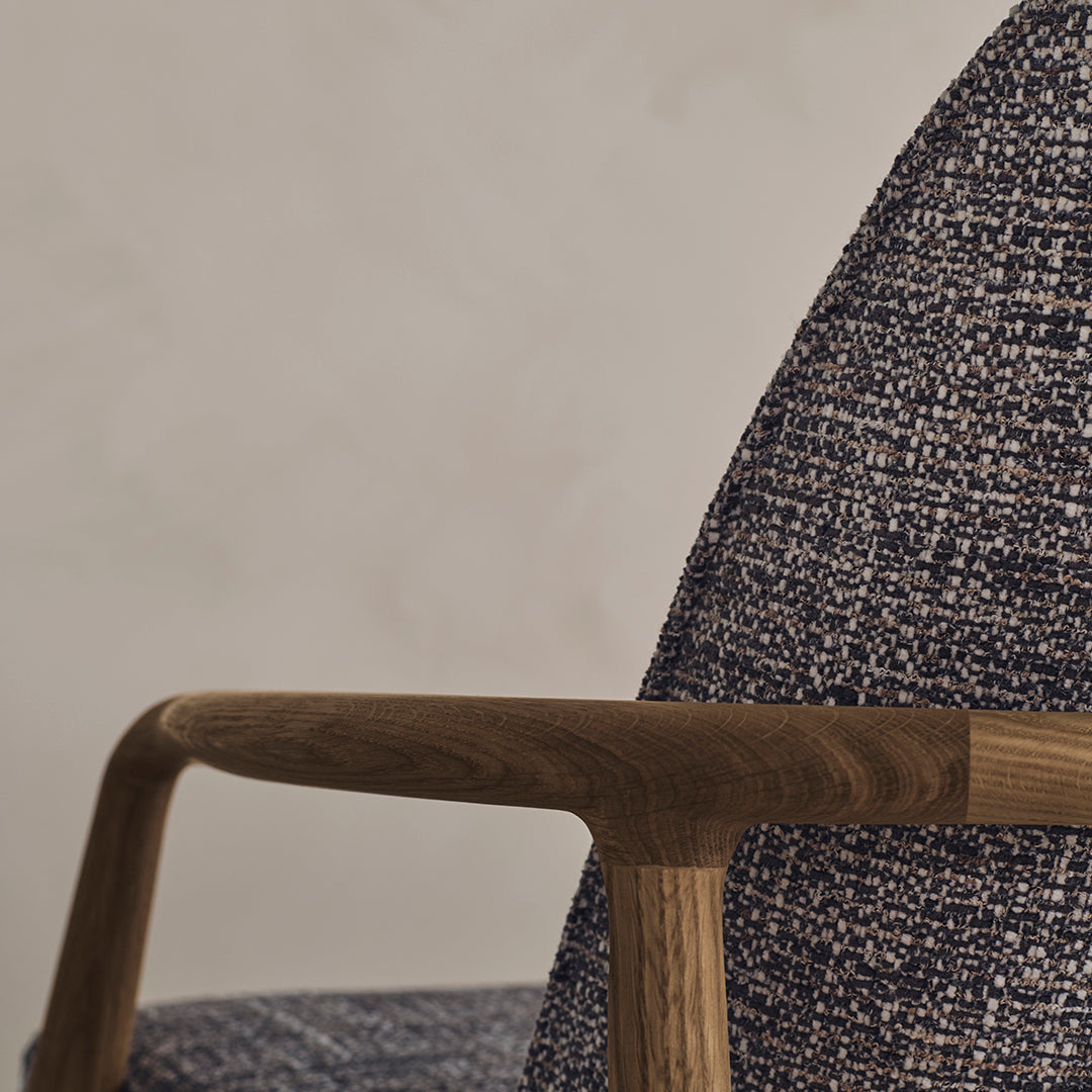 Bowie Lounge Chair - Modern Accent Chair for Living Room, Bedroom & Office - Comfortable Mid-Century Style Reading Chair with Sturdy Wooden Legs