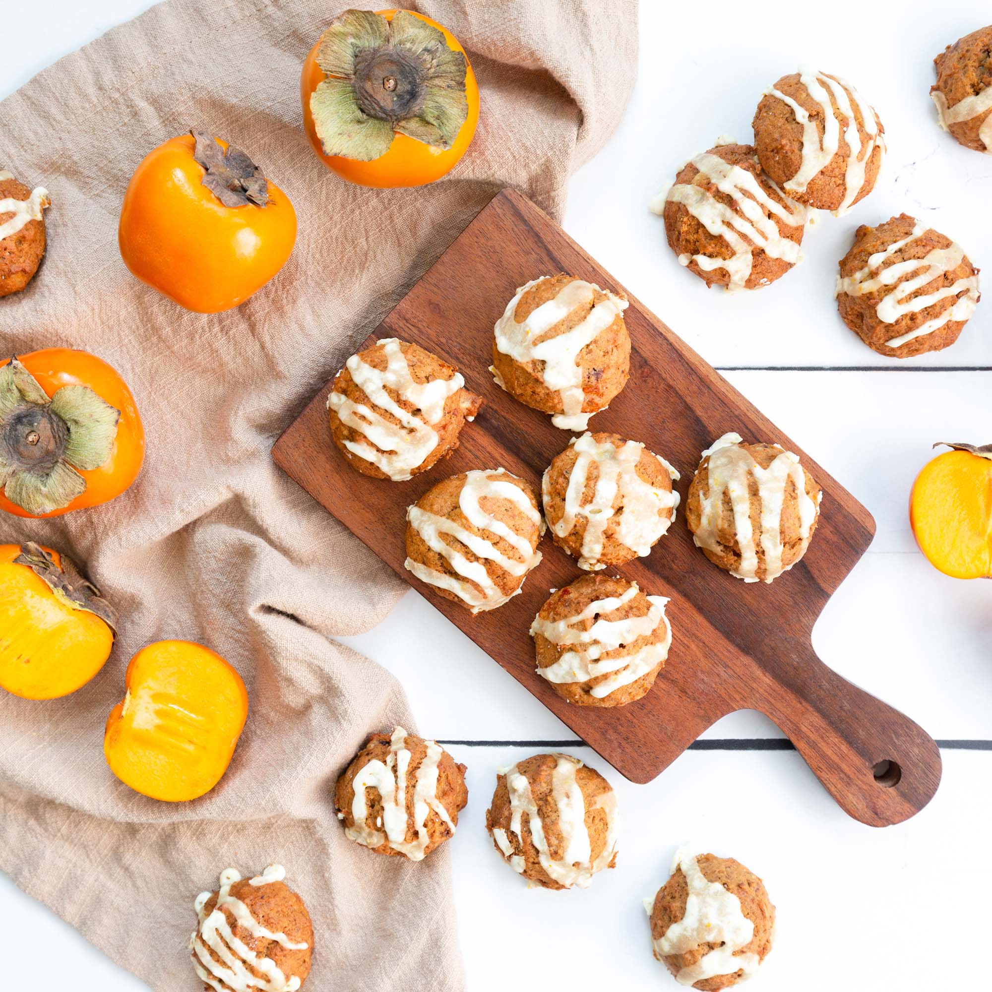 Premium Persimmon Cookies in Decorative Tin - Delicious Homemade Flavor - Perfect for Gifts, Tea Time & Holiday Treats
