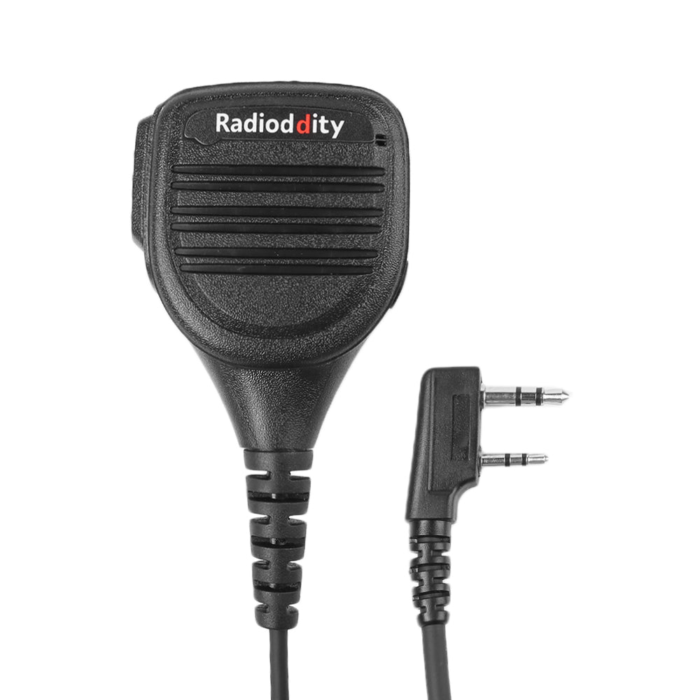 Waterproof Shoulder Speaker Mic for Radioddity Baofeng TYT Radios | K Plug Connector | Durable Outdoor Communication for Hiking, Construction & Emergency Use