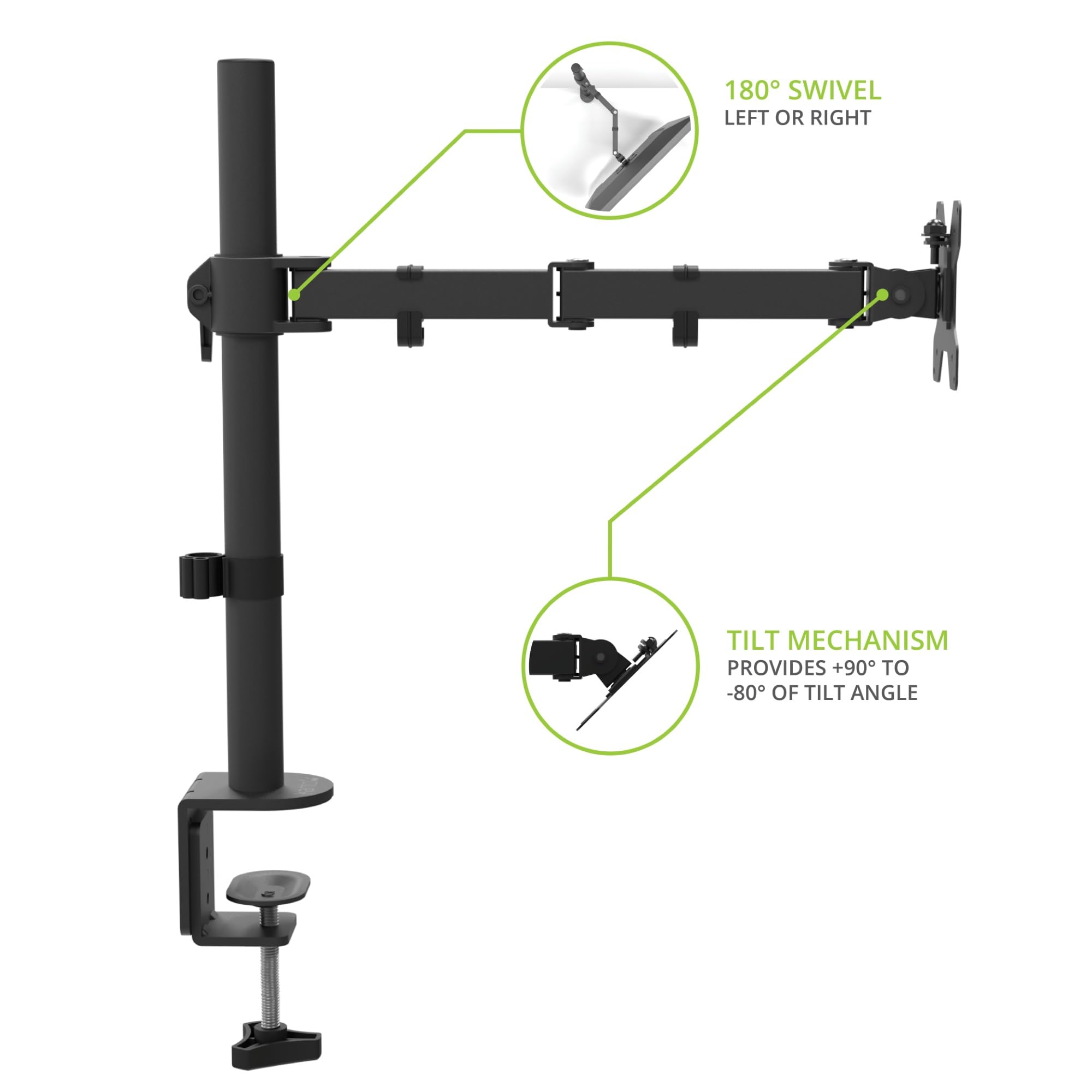 Kanto DML1000 Adjustable Monitor Stand for 17-34