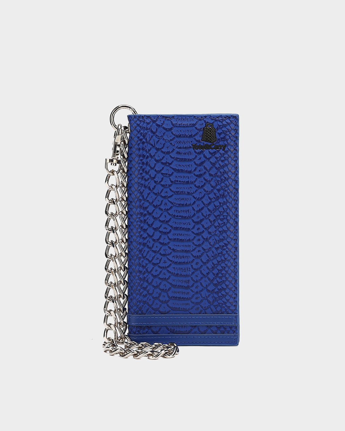 Apollo 1 Chain Wallet for Men - Royal Blue Genuine Leather Bifold Wallet with RFID Protection - Perfect for Everyday Use, Travel & Business