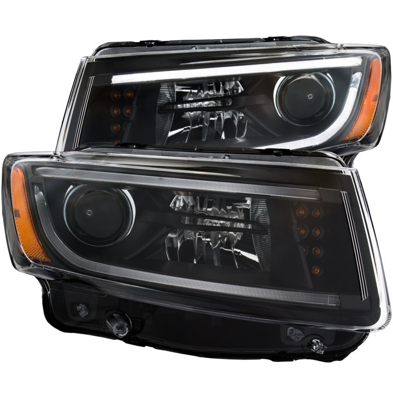 ANZO Black Plank Style Projector Headlights for Jeep Grand Cherokee 2014-2015 - Upgrade Your Ride with Enhanced Visibility & Style