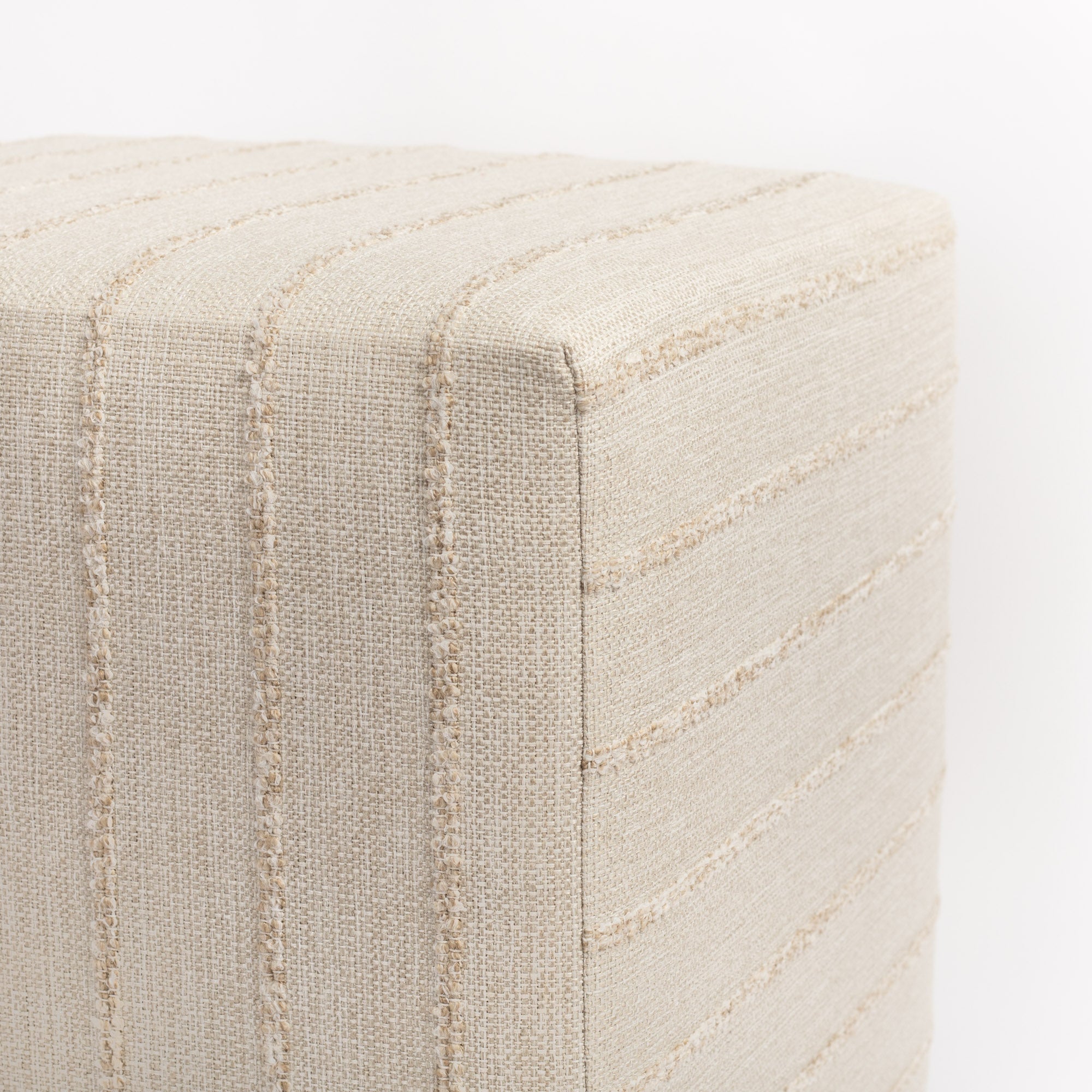 Handmade 16x16 Cube Ottoman with Raffia Weave - Stylish and Durable Footstool for Living Room, Bedroom, or Office Decor