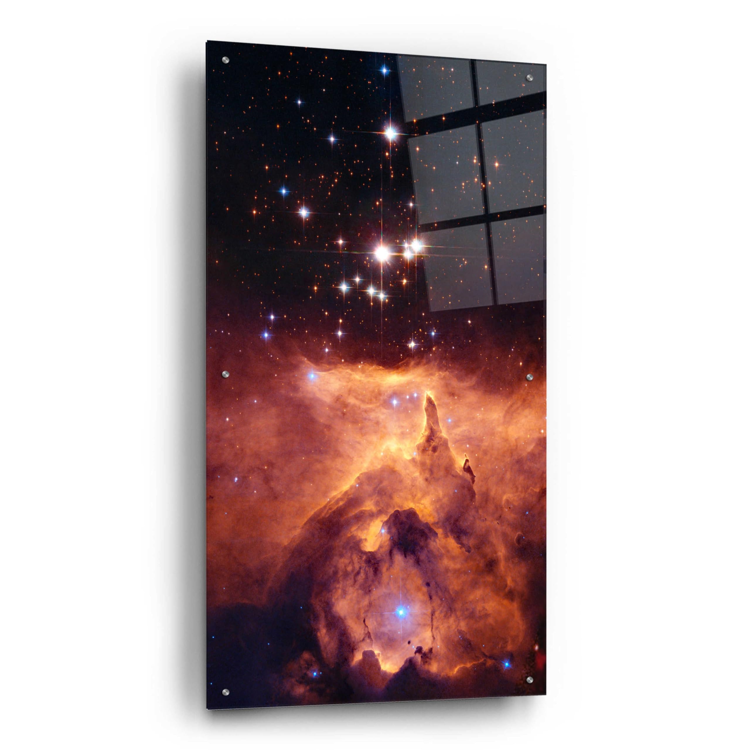 Epic 'Star Crossed' Hubble Space Telescope Acrylic Glass Wall Art - 24x48 Inches - Stunning Space Decor for Living Room, Bedroom or Office
