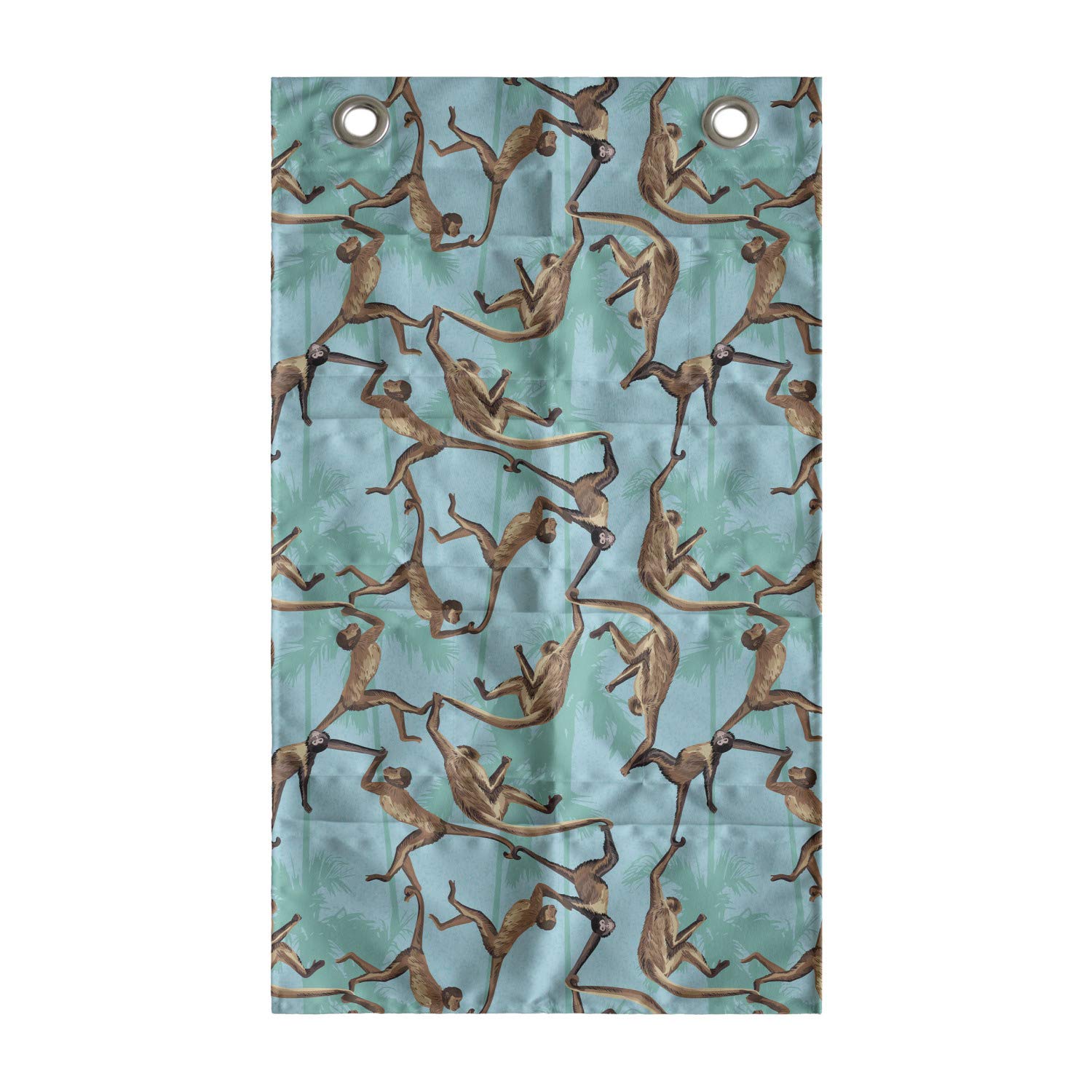 Ambesonne Monkey Hanging Pocket Organizer - Wild Jungle Animal Print Polyester Storage Bag with Multiple Pockets, 21