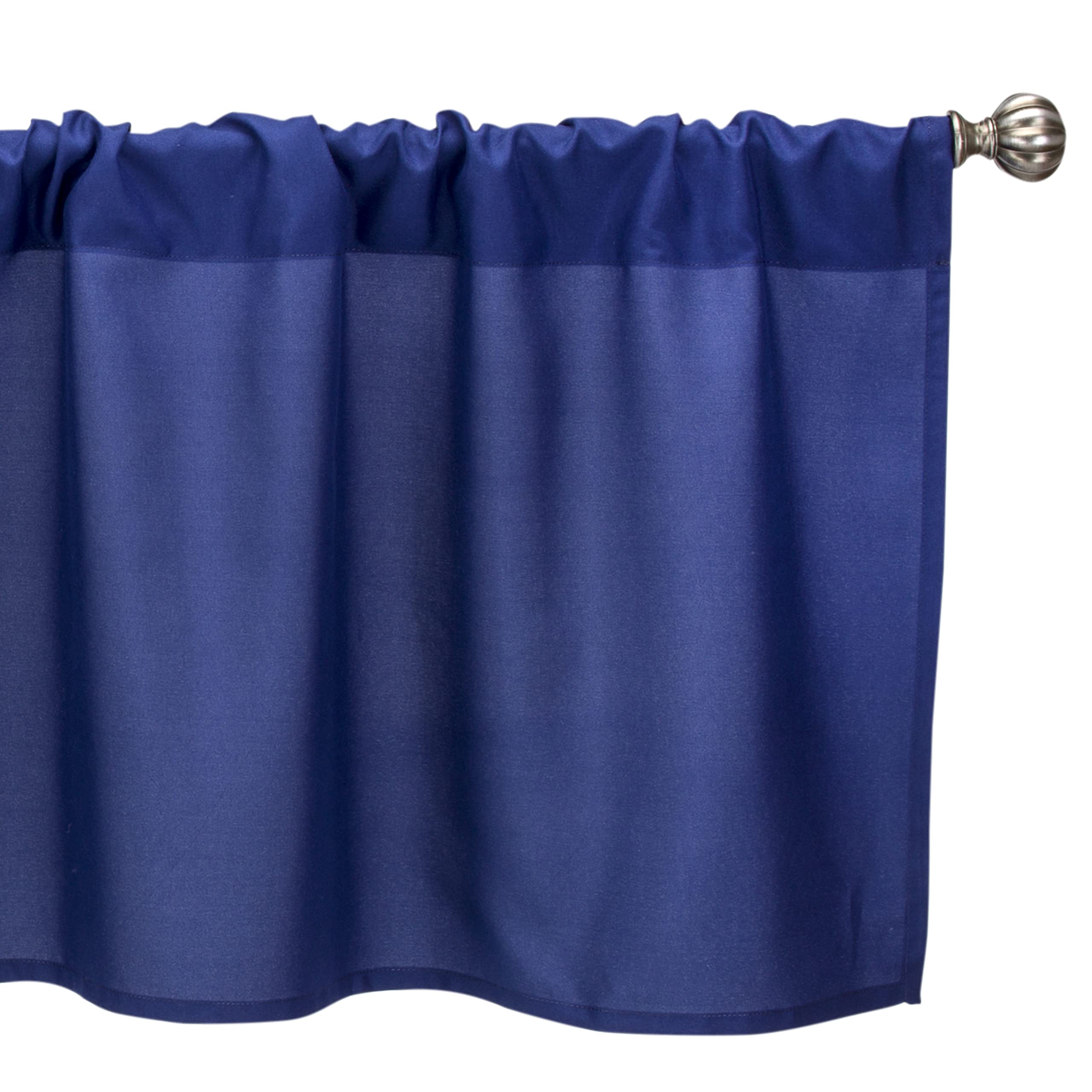 Navy Blue 60x15 Inch Window Valance for Kids Room - Blackout Curtain Panel for Toddler, Baby & Teen Boys Bedrooms - Modern Window Treatment & Décor for Nursery, Playroom & Bedroom Windows