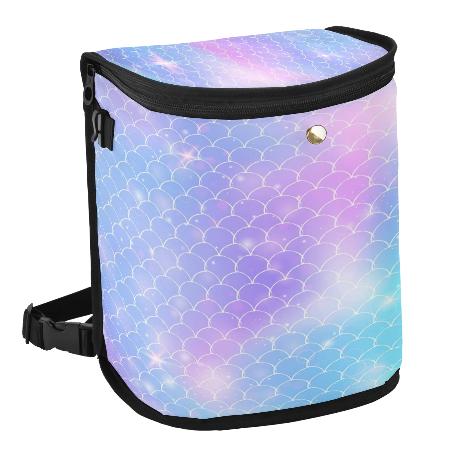 Kawaii Mermaid Car Trash Can - Leak Proof Waterproof Car Garbage Bag with Lid for SUV, Truck & Front Seat Headrest | Perfect for Road Trips, Commuting & Keeping Your Vehicle Clean
