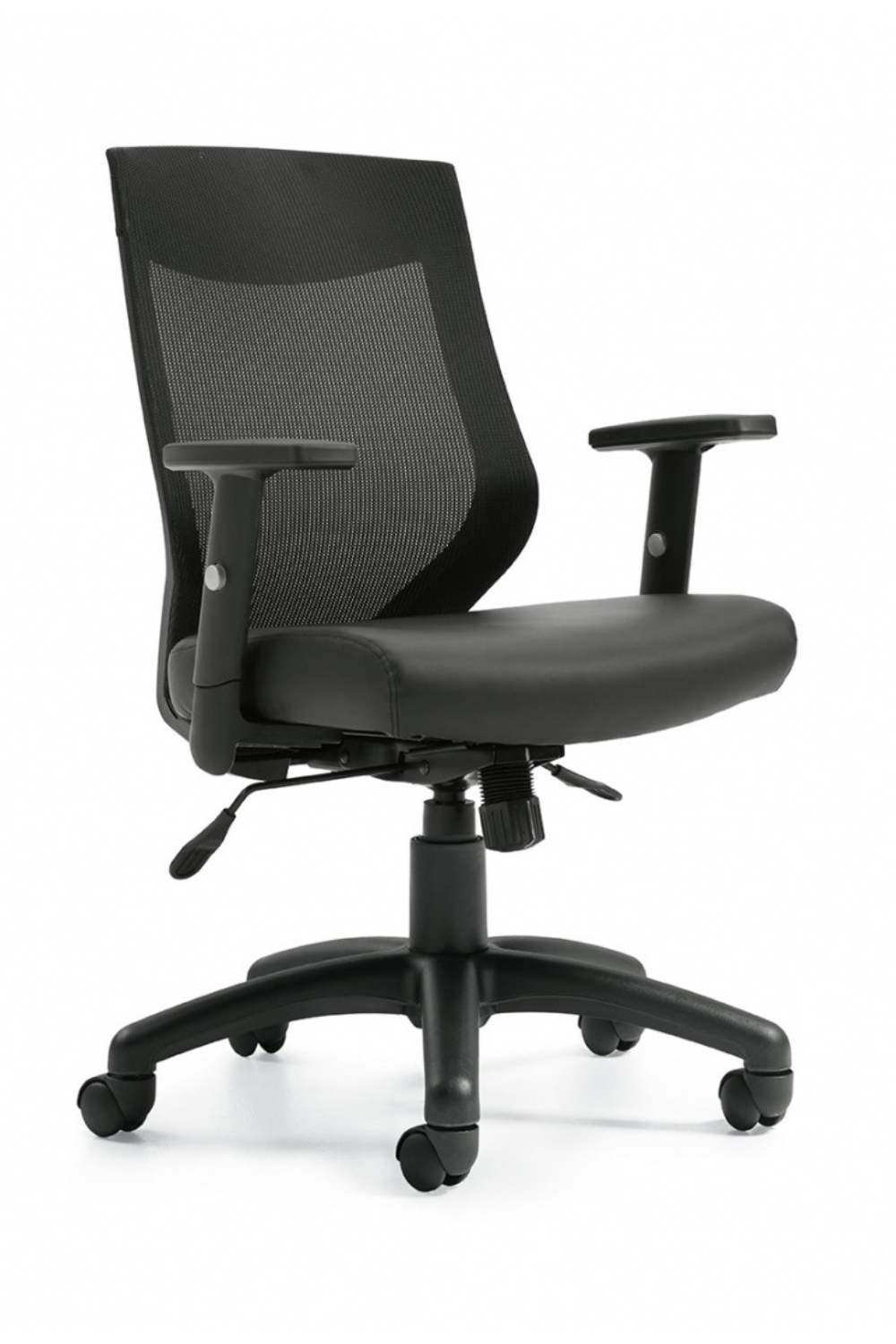 Ergonomic Mesh Back Synchro-Tilter Office Chair - OTG10704B - Adjustable Lumbar Support & Tilt Mechanism for Home & Office Workspaces